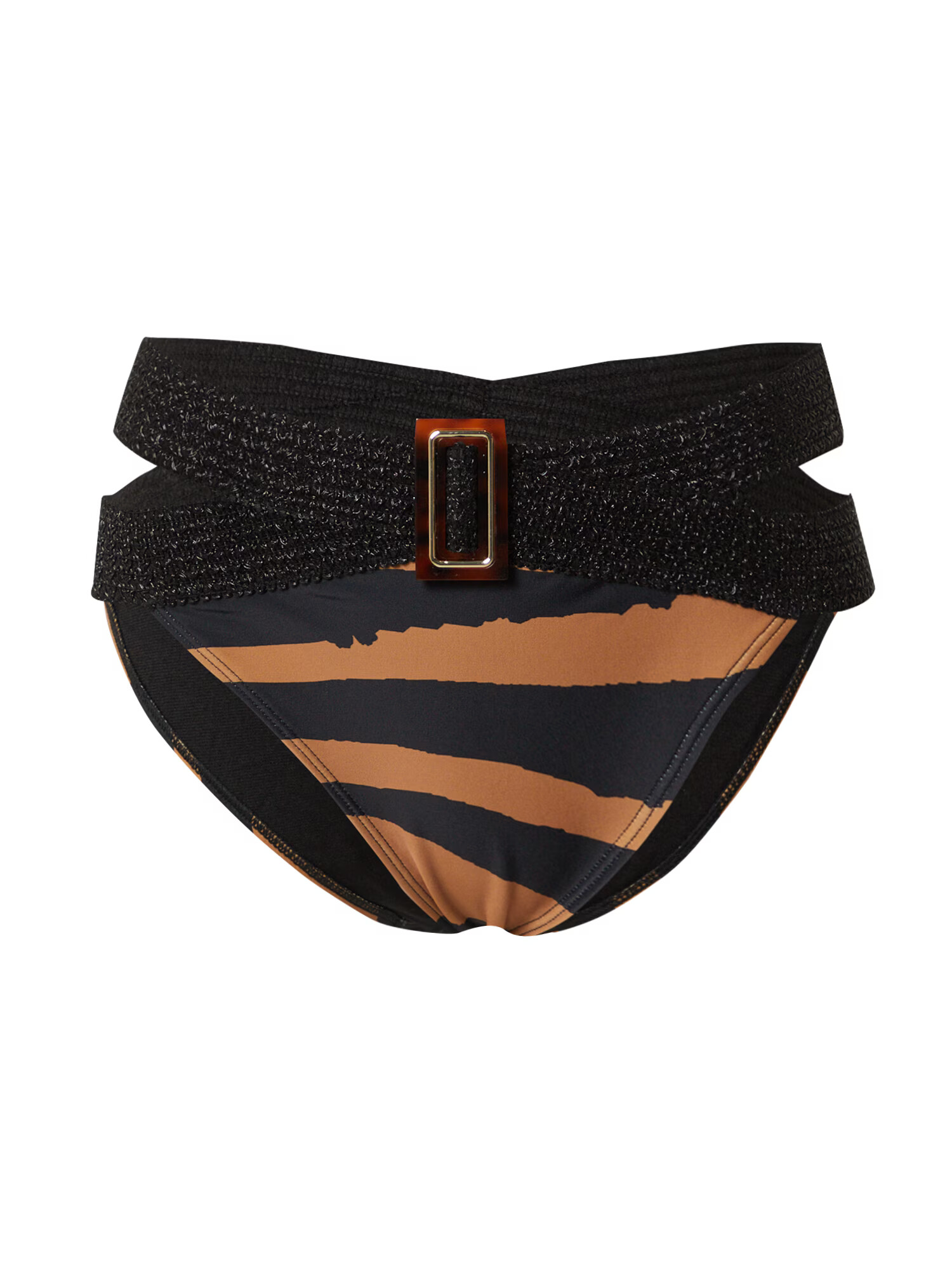 River Island Bikini hlačke svetlo rjava / nočno modra / črna / karamel - Pepit.si