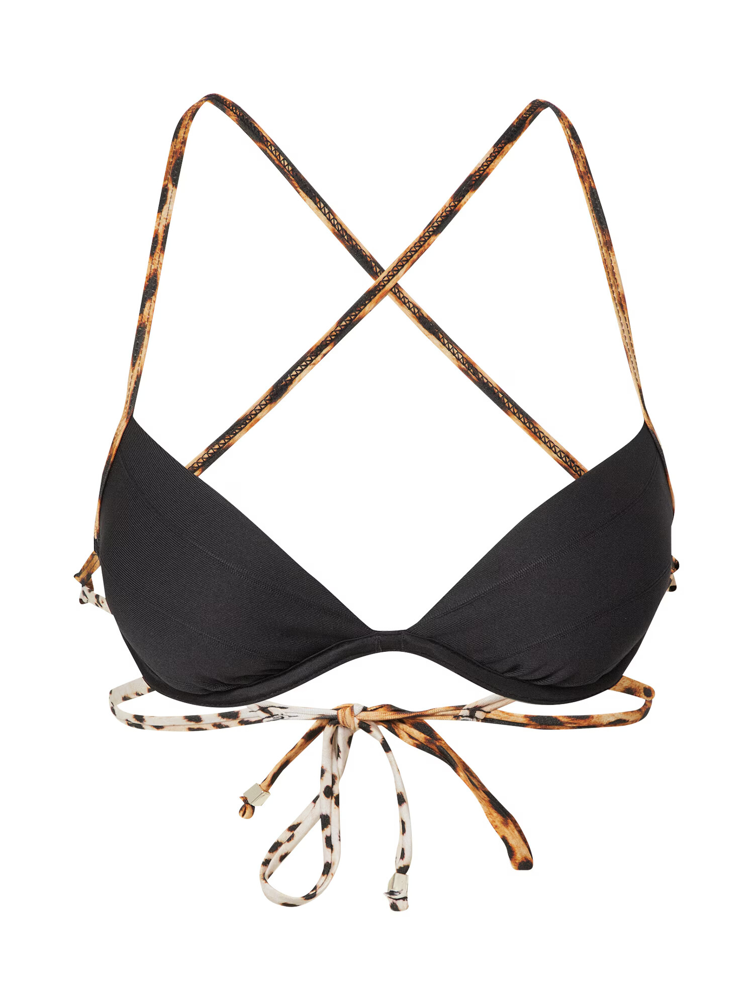 River Island Bikini zgornji del rjava / črna - Pepit.si