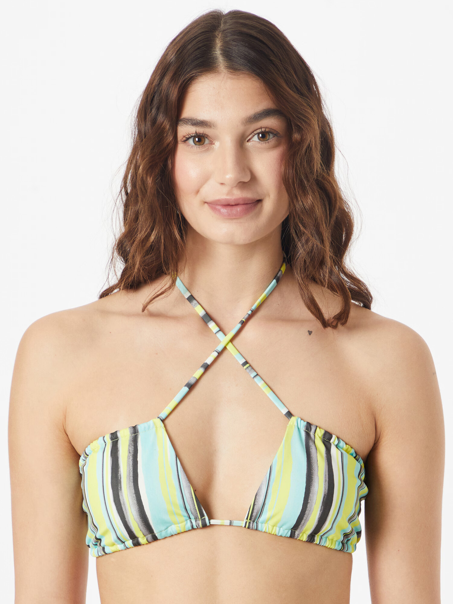 River Island Bikini zgornji del svetlo modra / trst / črna / bela - Pepit.si