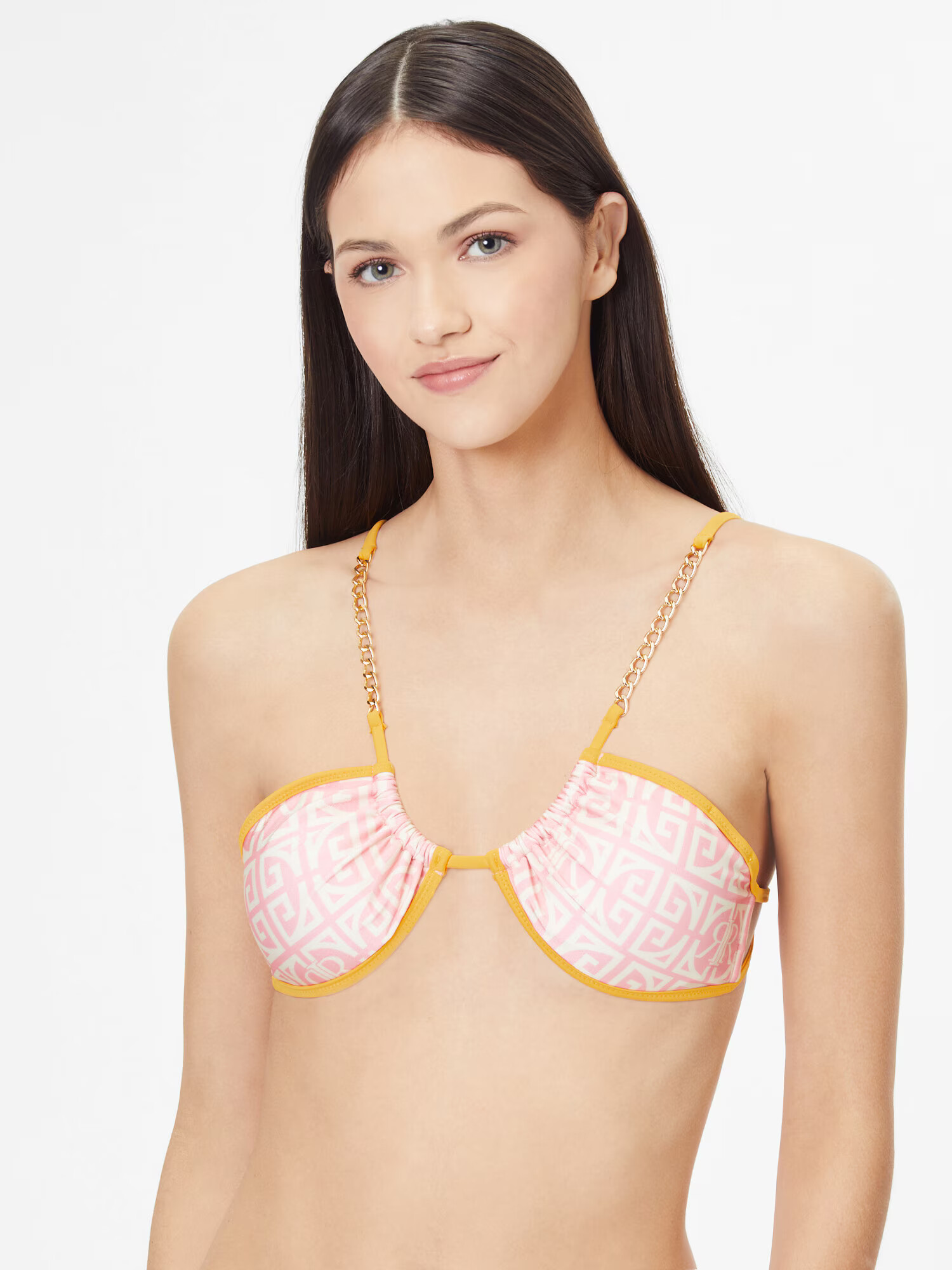 River Island Bikini zgornji del zlato-rumena / roza / bela - Pepit.si