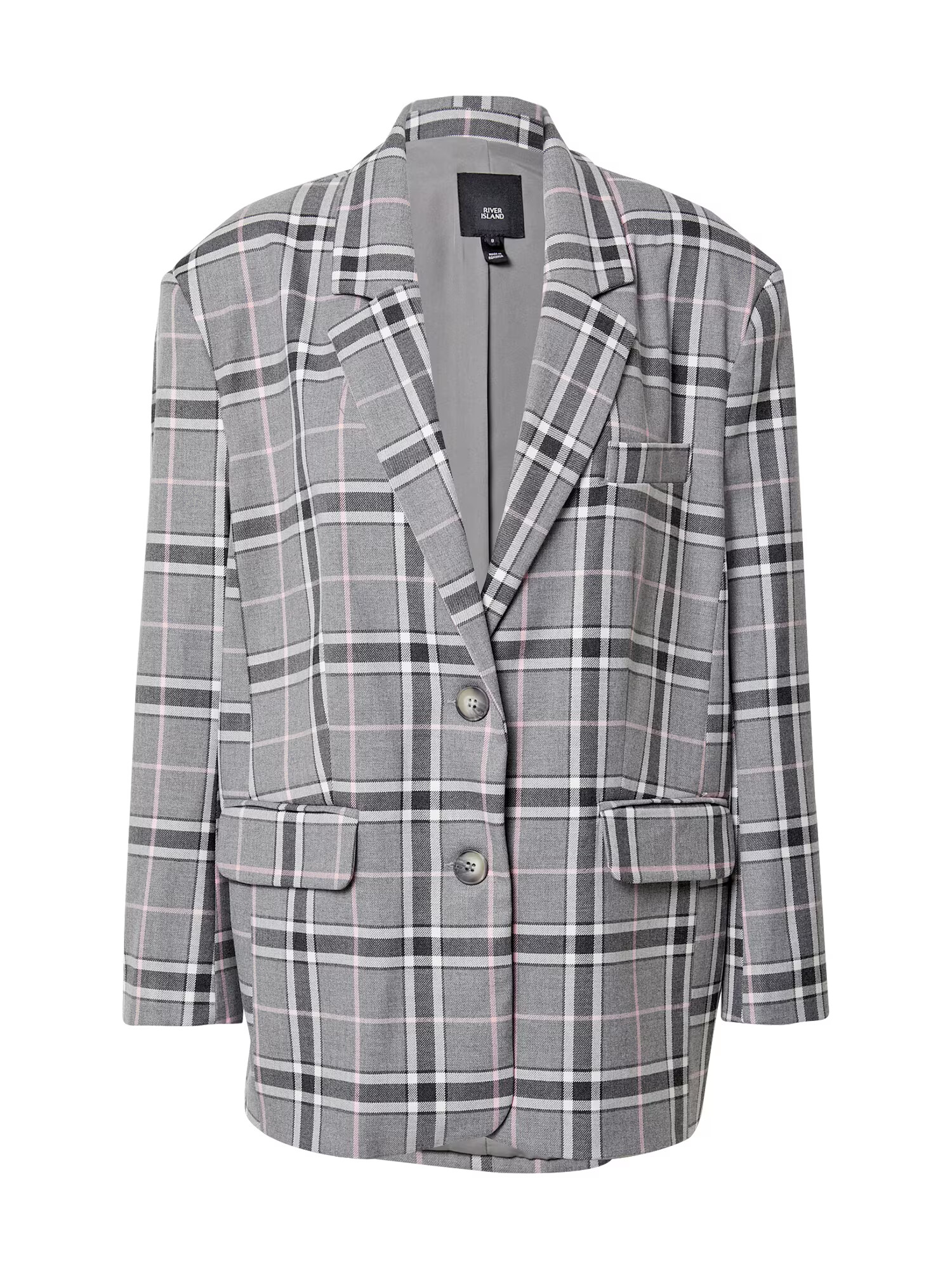 River Island Blazer siva / roza / bela - Pepit.si