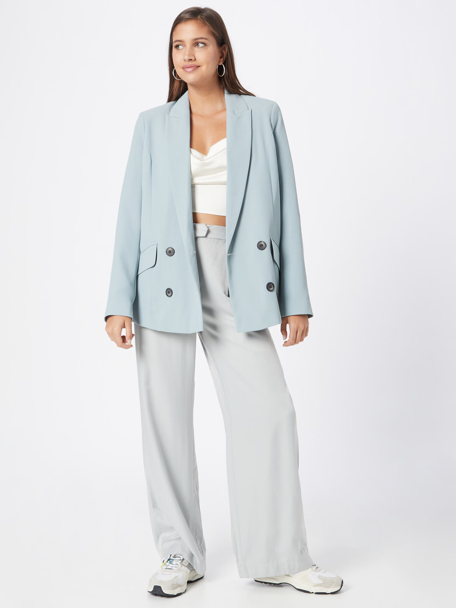 River Island Blazer svetlo modra - Pepit.si