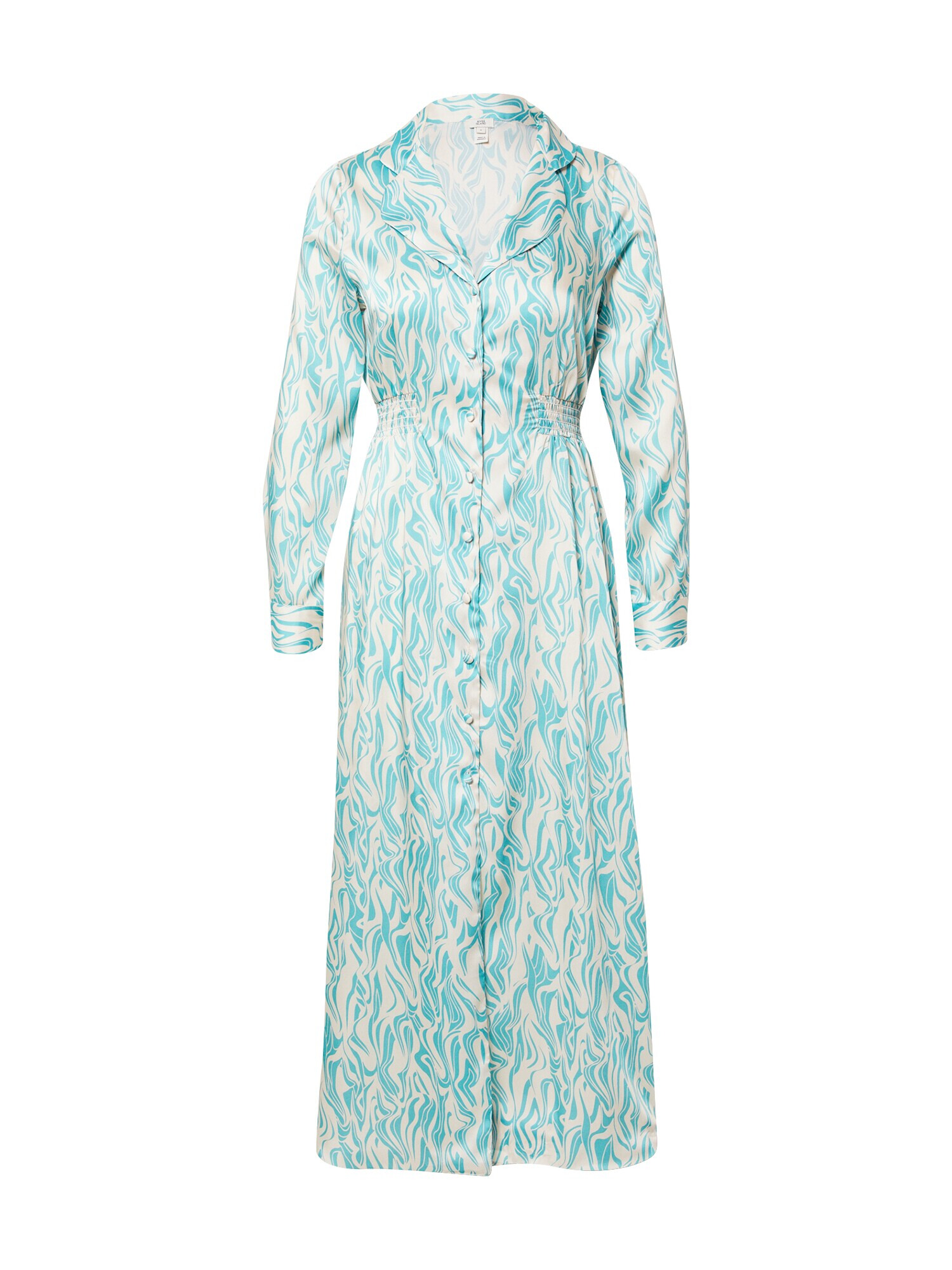 River Island Dolga srajca 'V NECK BLUE PRINT DRESS' modra - Pepit.si