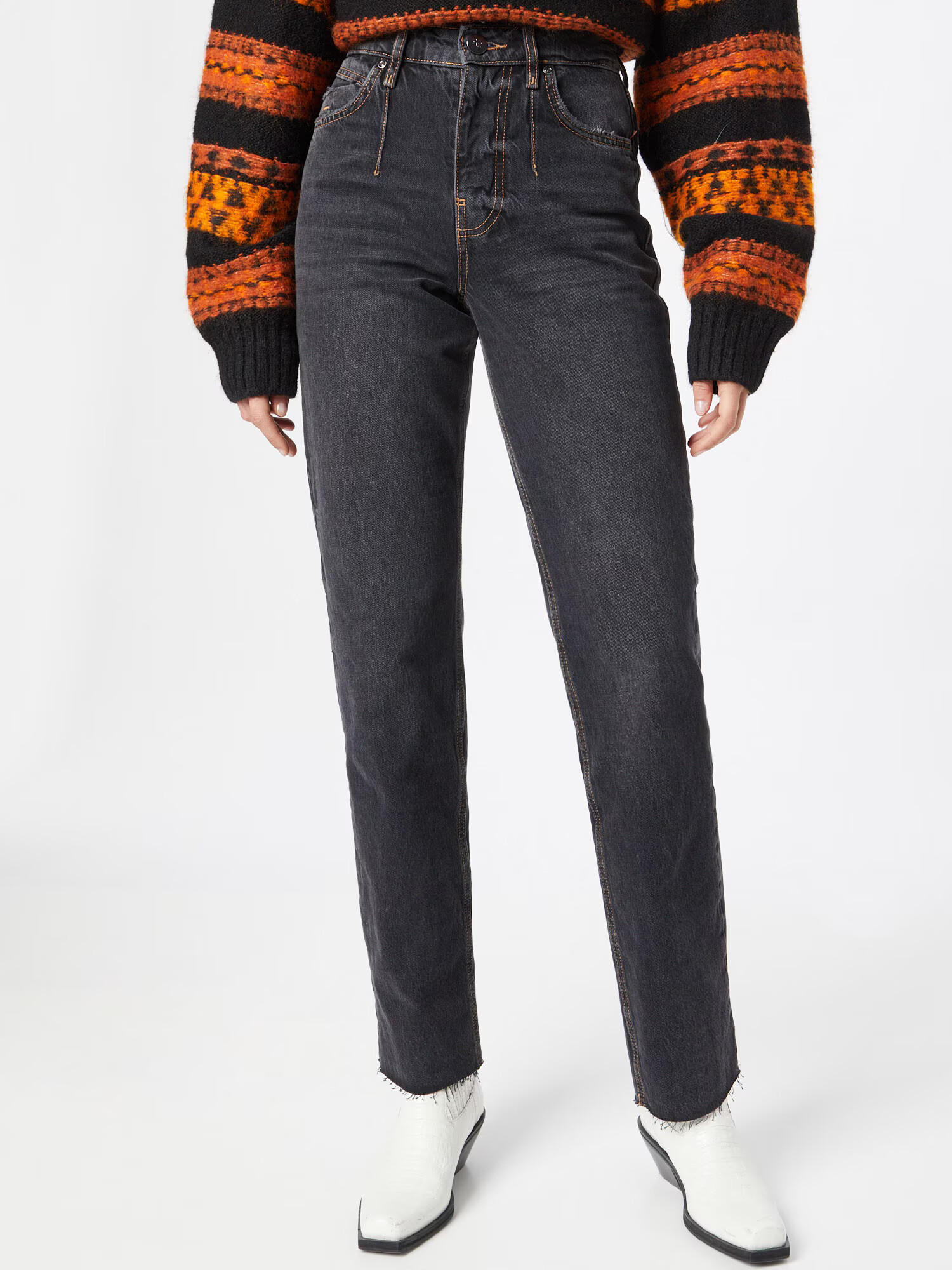 River Island Kavbojke 'GILLIAN' siv denim - Pepit.si