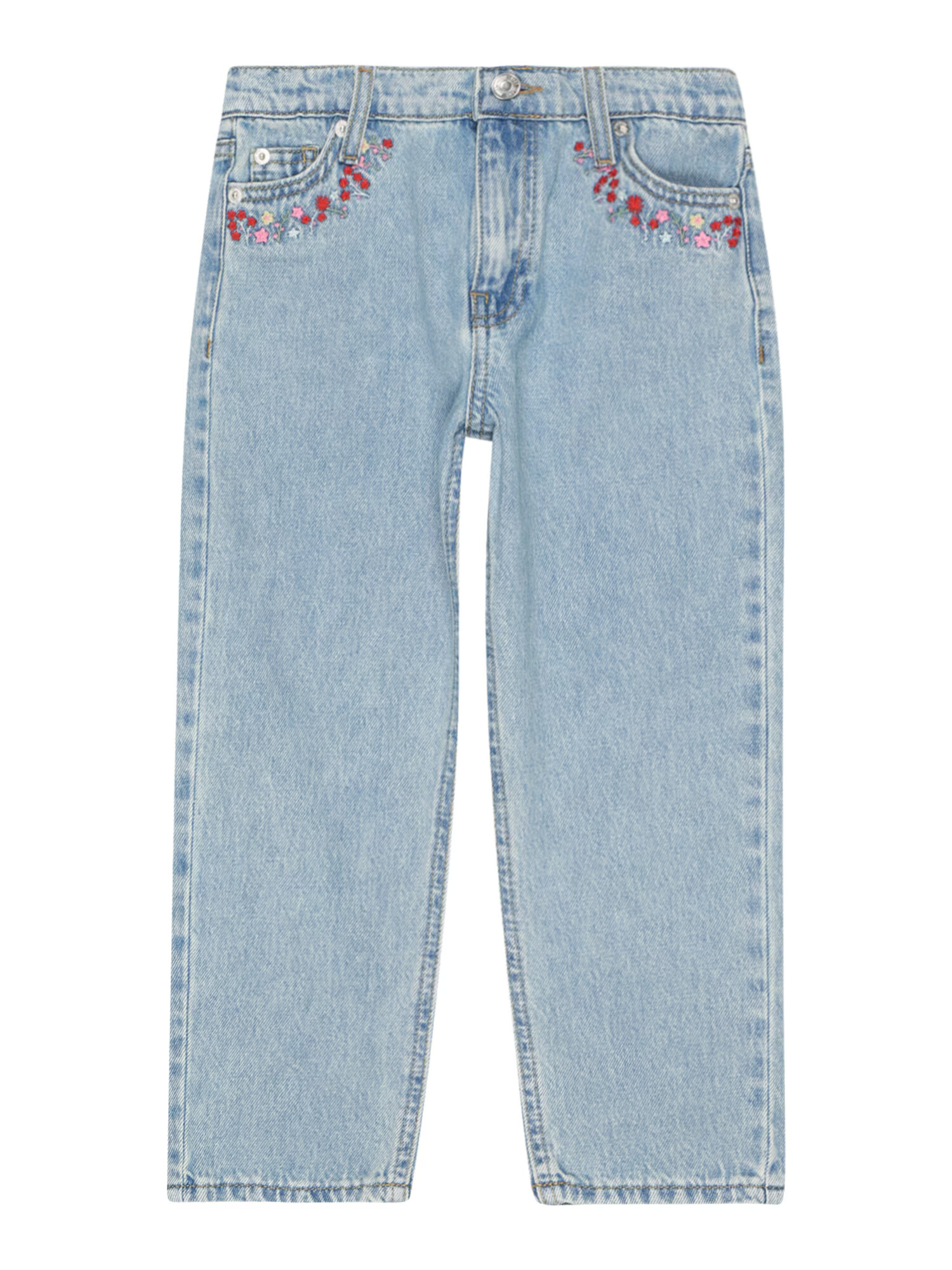 River Island Kavbojke moder denim / pastelno zelena / svetlo roza / karminsko rdeča - Pepit.si