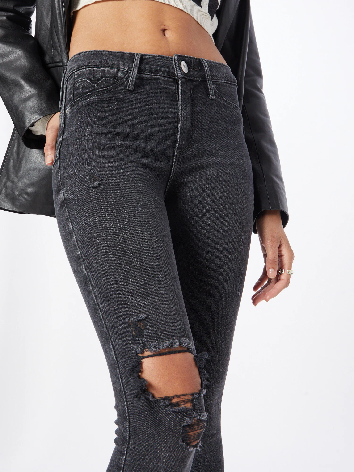 River Island Kavbojke 'MOLLY' črn denim - Pepit.si