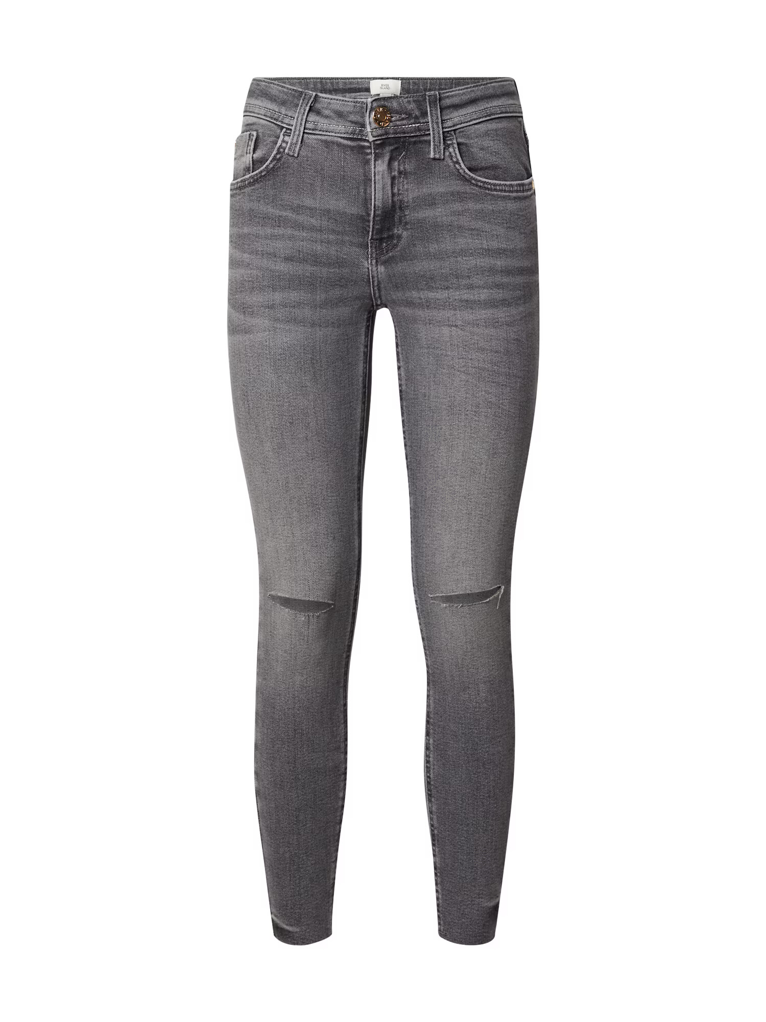 River Island Kavbojke siv denim - Pepit.si