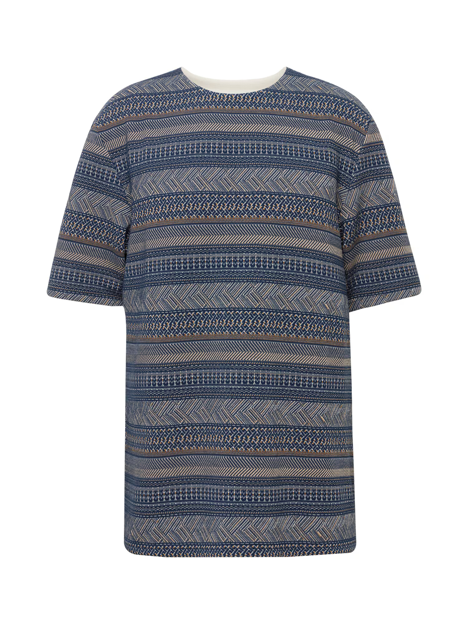 River Island Majica 'AZTEC' marine / rjava / bela - Pepit.si