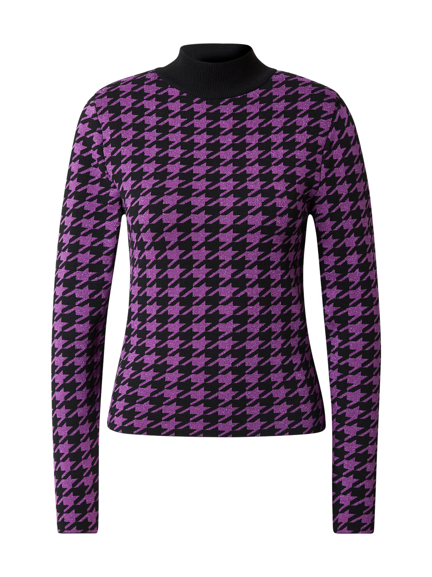 River Island Majica 'HOUNDSTOOTH' lila / črna - Pepit.si