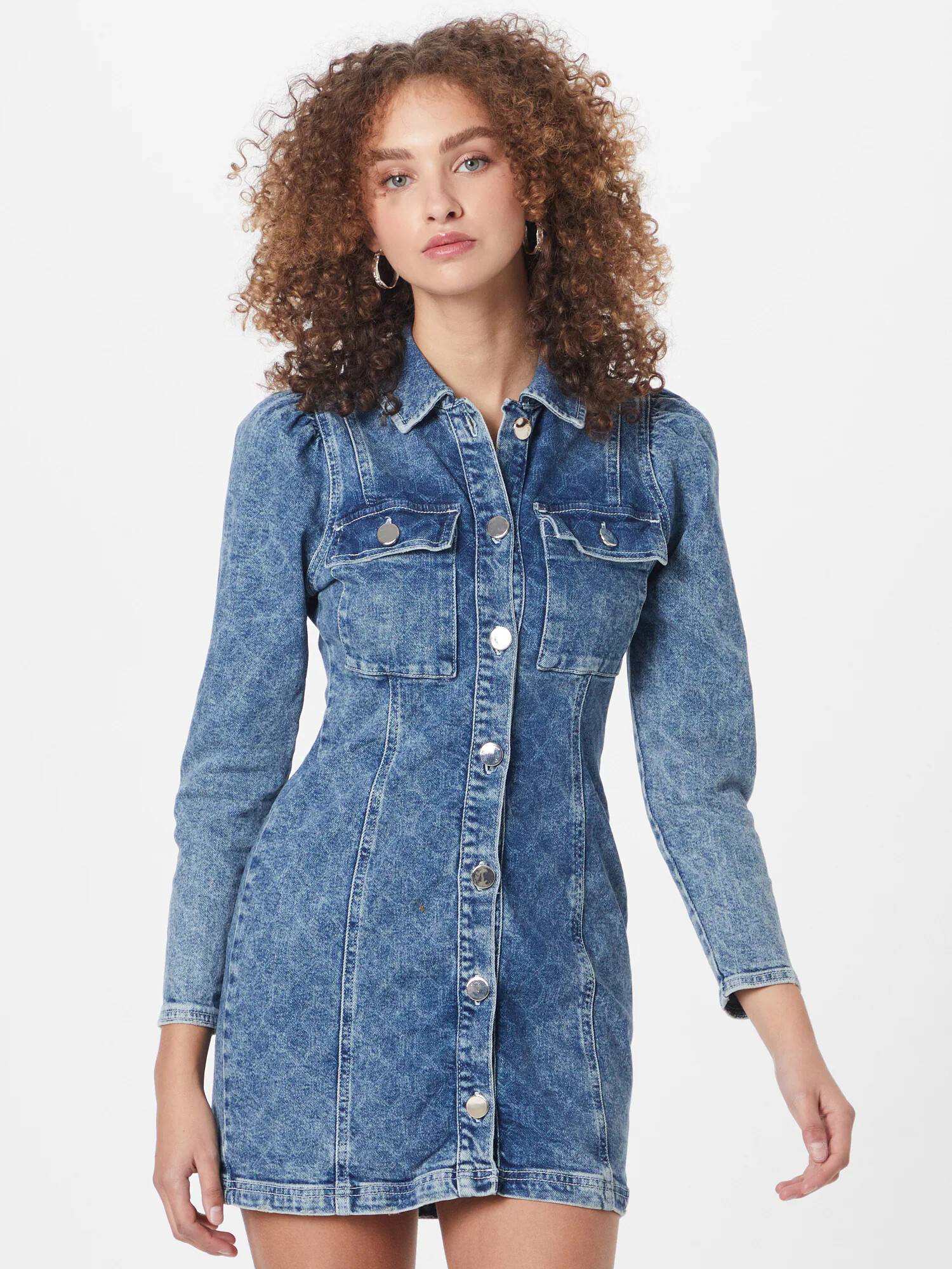 River Island Obleka moder denim - Pepit.si