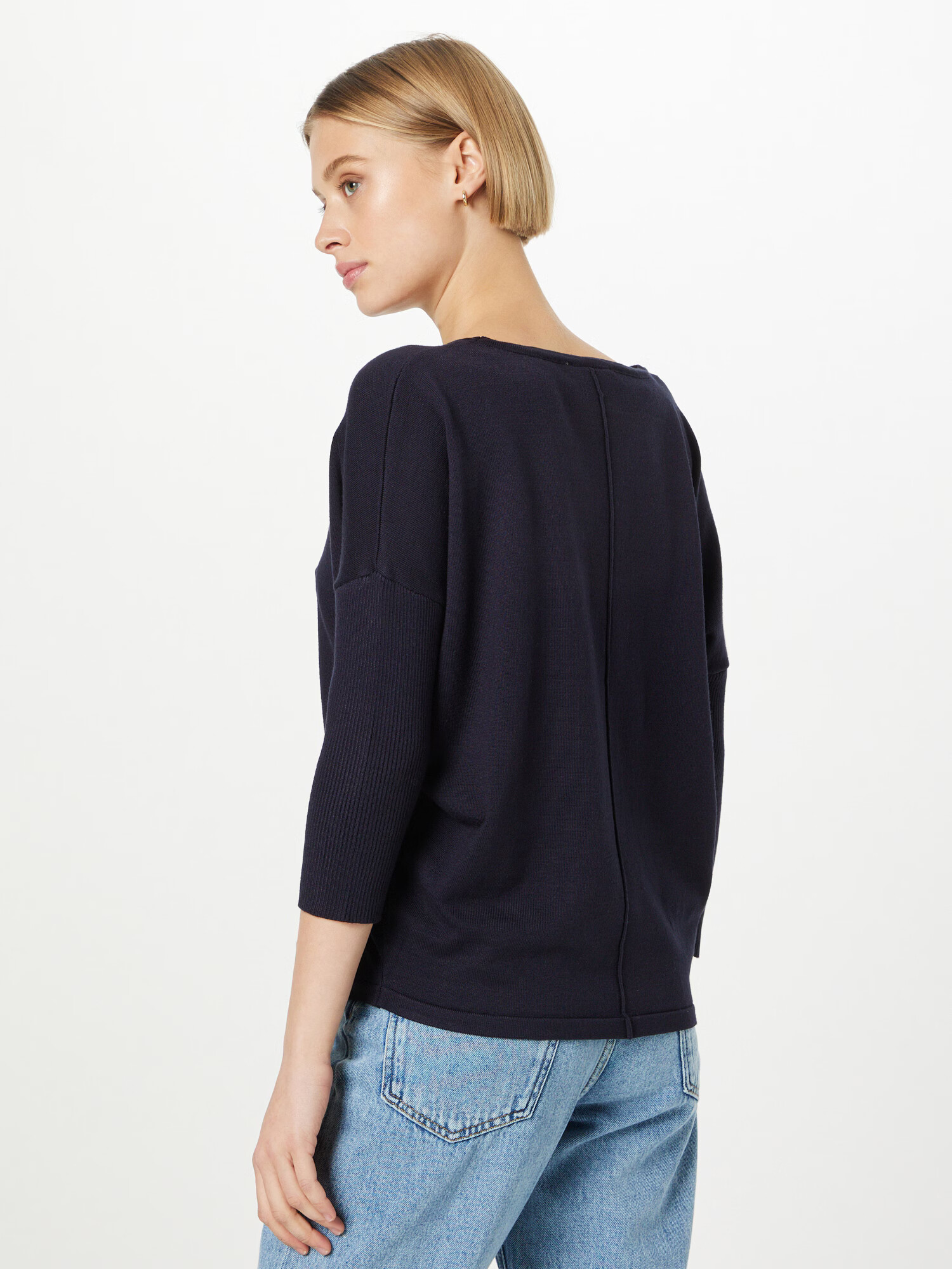 SAINT TROPEZ Pulover 'KNIT' temno modra - Pepit.si