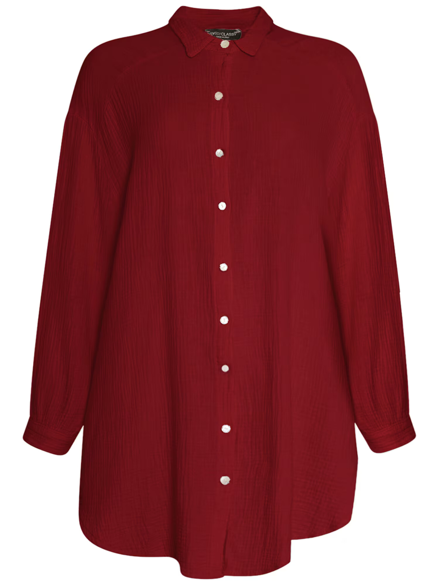 SASSYCLASSY Bluza bordo / bela - Pepit.si