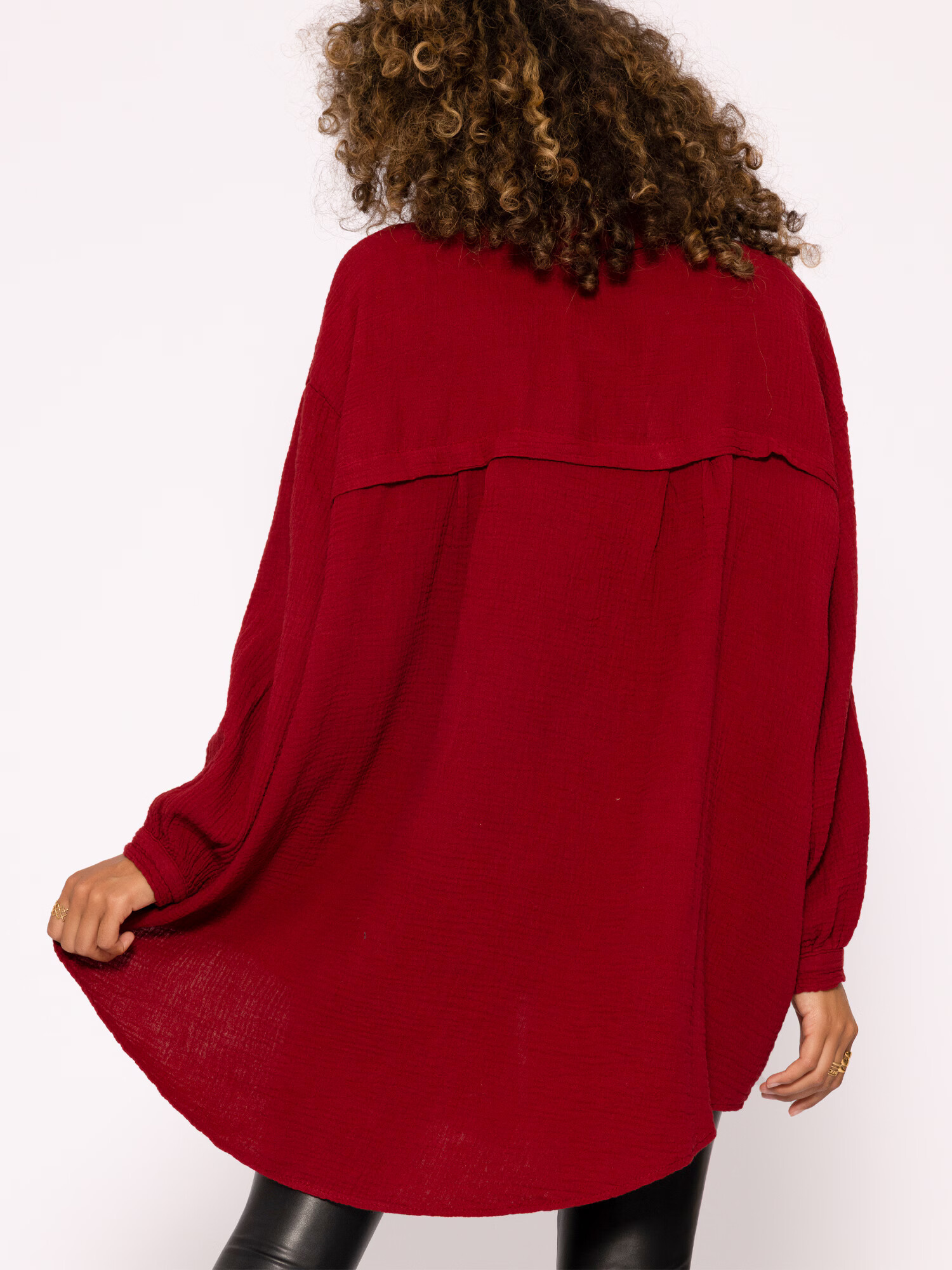 SASSYCLASSY Bluza bordo / bela - Pepit.si