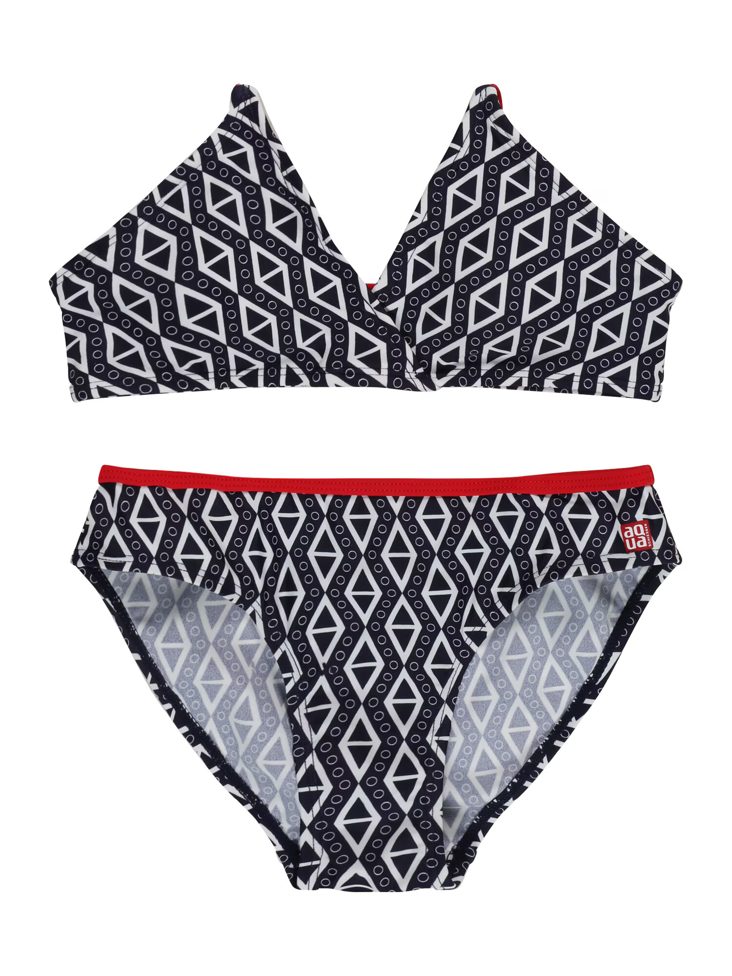 SCHIESSER Bikini temno modra / bela / rdeča - Pepit.si