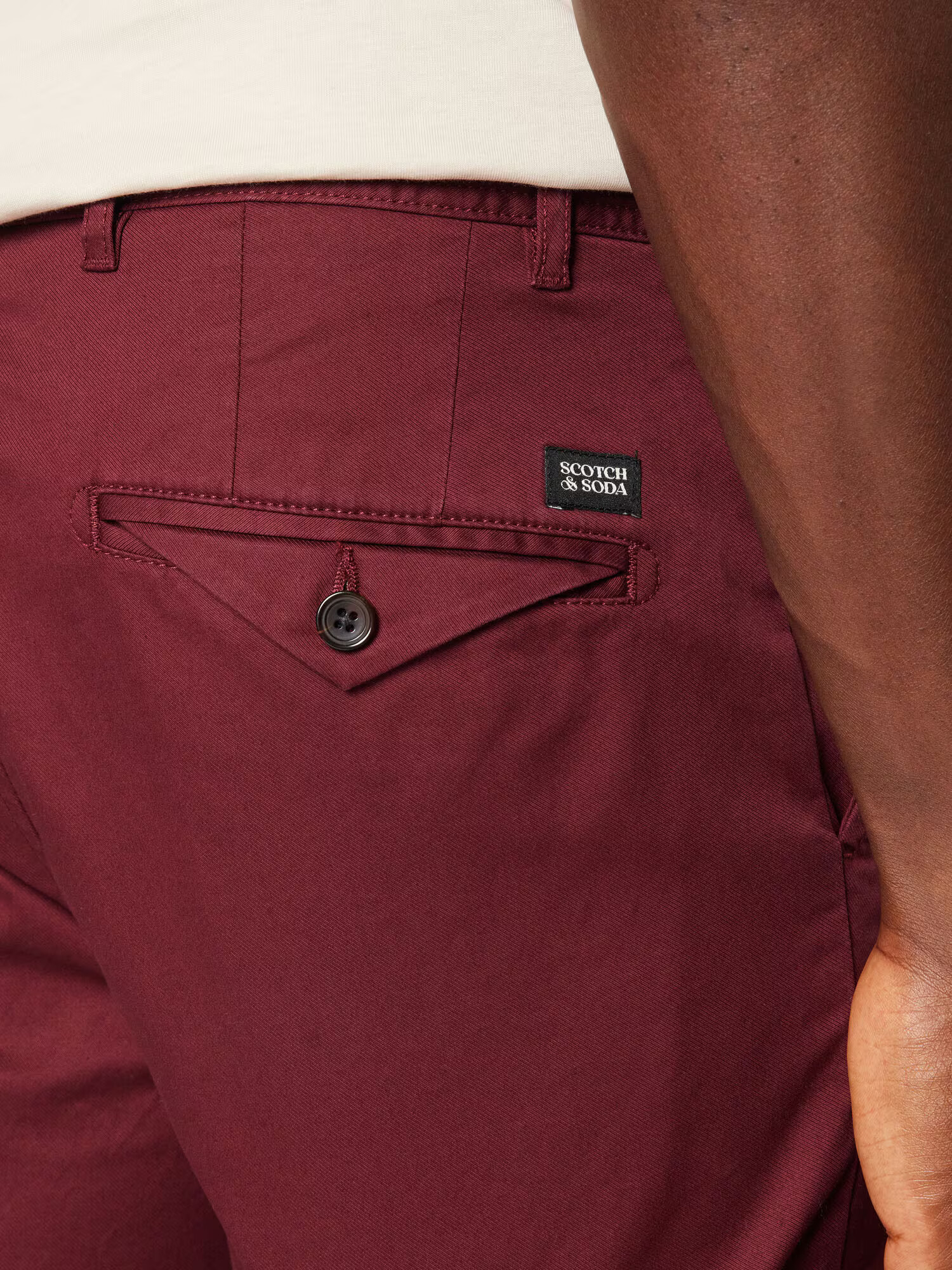 SCOTCH & SODA Chino hlače bordo - Pepit.si