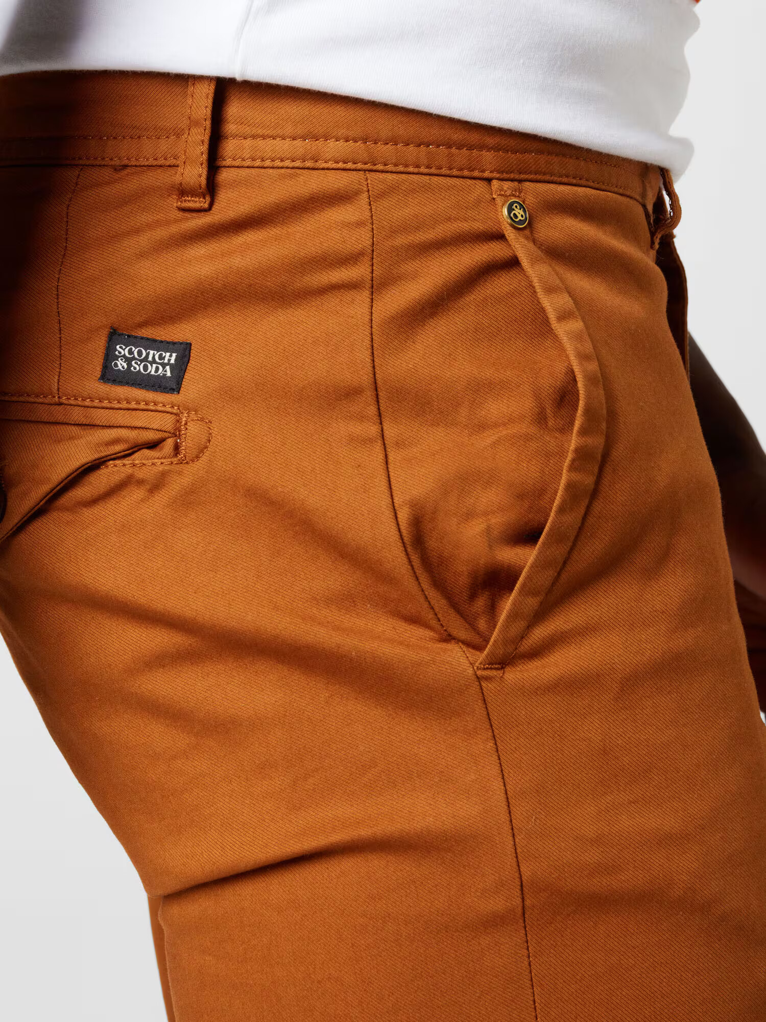 SCOTCH & SODA Chino hlače 'Stuart' konjak - Pepit.si