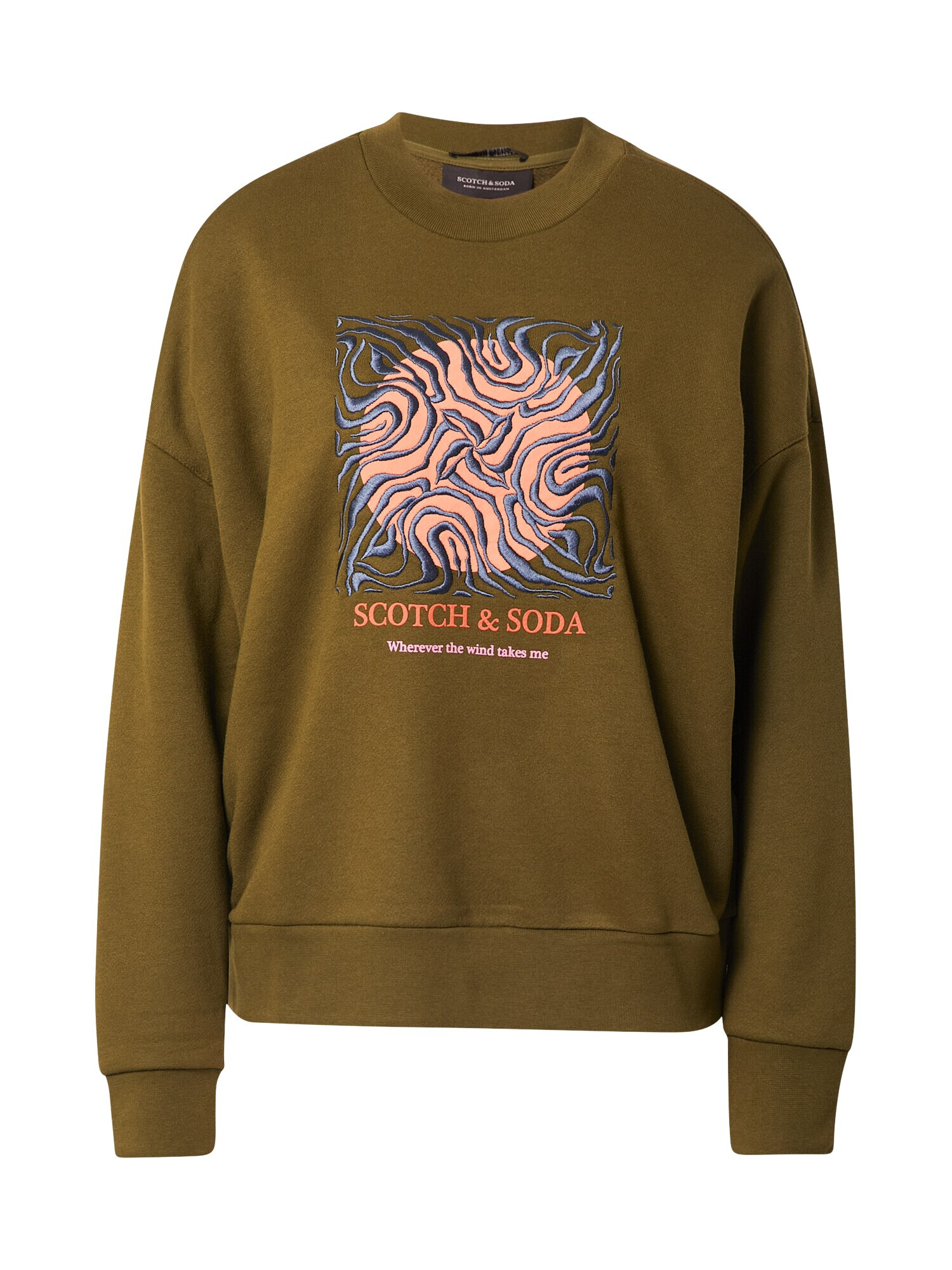 SCOTCH & SODA Majica golobje modra / oliva / breskev - Pepit.si