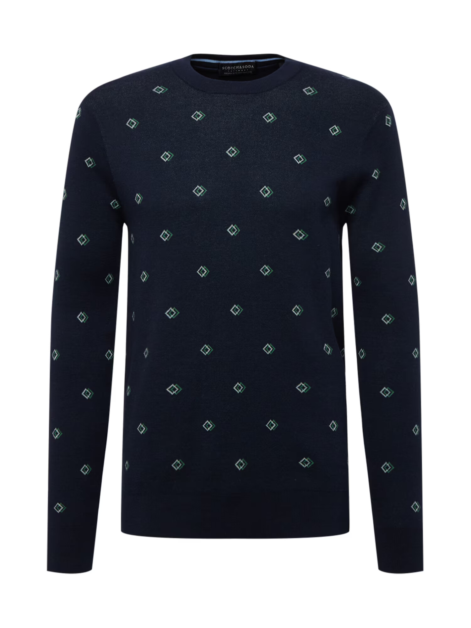 SCOTCH & SODA Pullover mornarska / meta / travnato zelena - Pepit.si