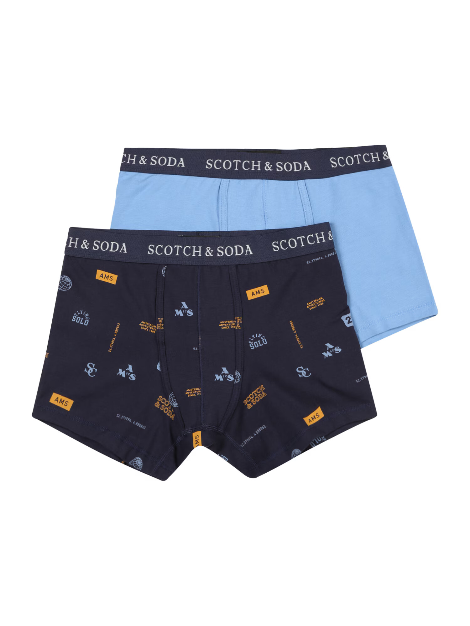 SCOTCH & SODA Spodnjice temno modra / svetlo modra / bela / rumena - Pepit.si