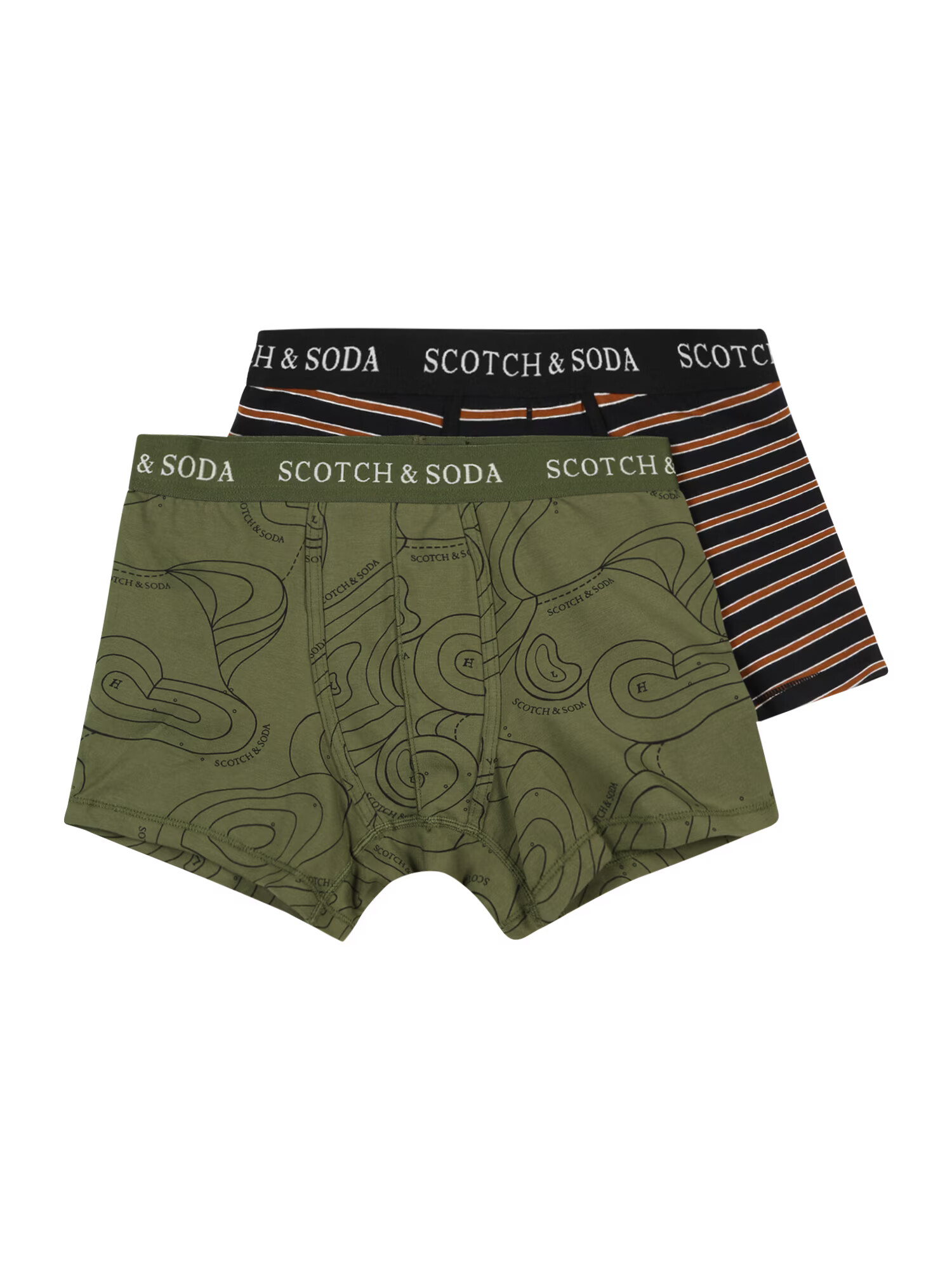 SCOTCH & SODA Spodnjice travnato zelena / nočno modra / bela / rdeča / črna - Pepit.si