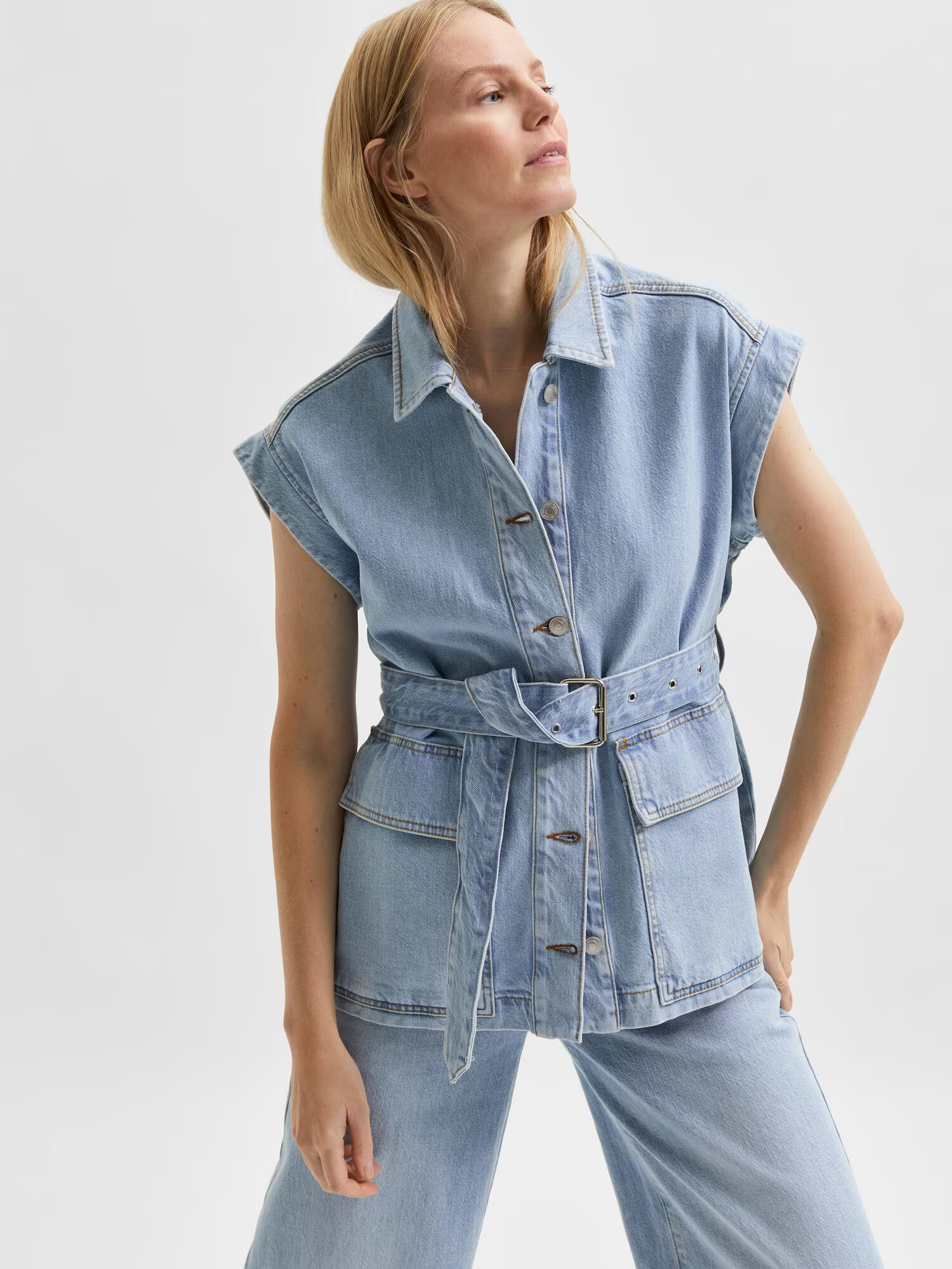 SELECTED FEMME Bluza moder denim - Pepit.si