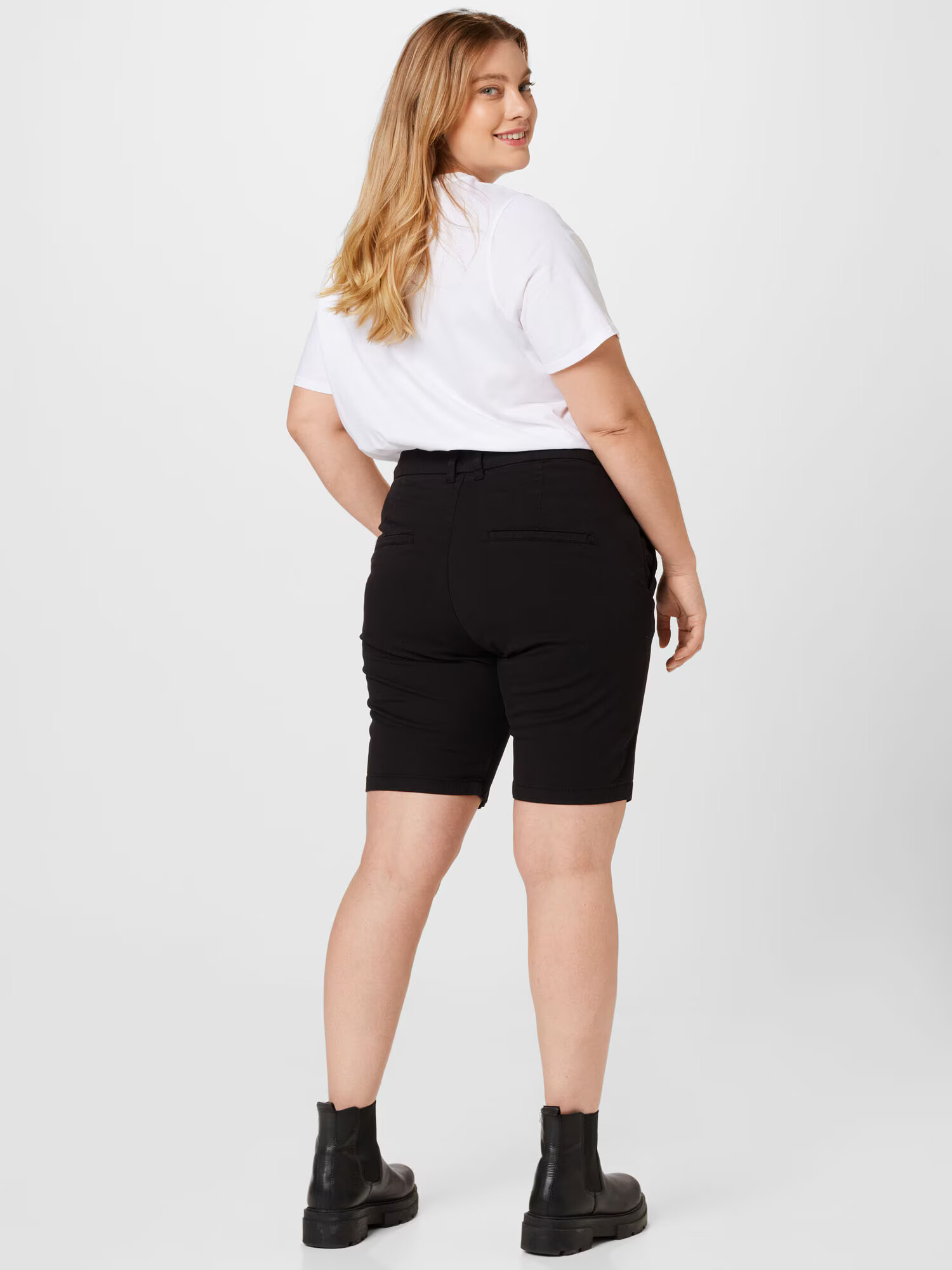 Selected Femme Curve Chino hlače 'MILEY' črna - Pepit.si