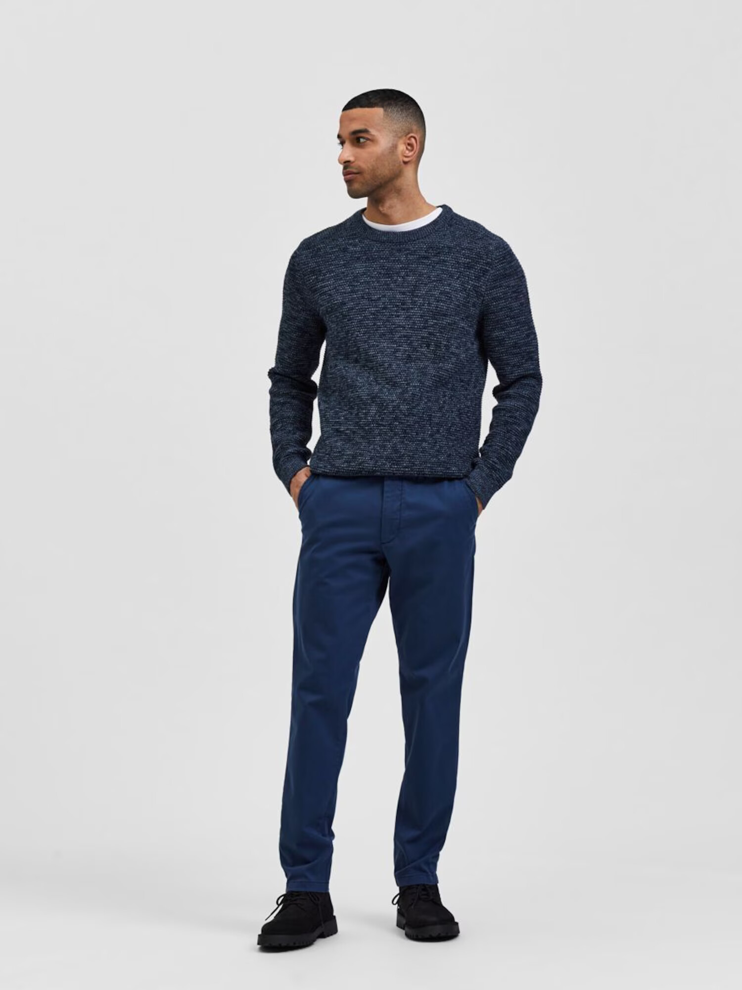 SELECTED HOMME Chino hlače 'Miles' marine - Pepit.si