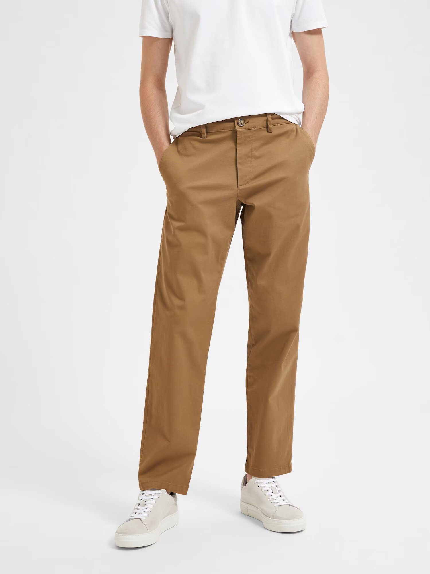 SELECTED HOMME Chino hlače 'New Miles' rjava - Pepit.si