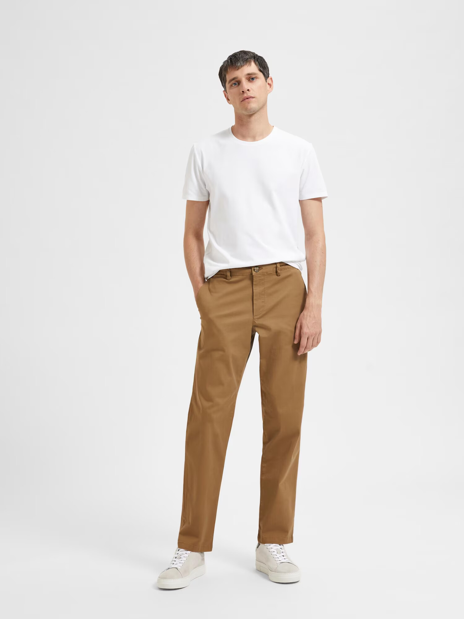 SELECTED HOMME Chino hlače 'New Miles' rjava - Pepit.si