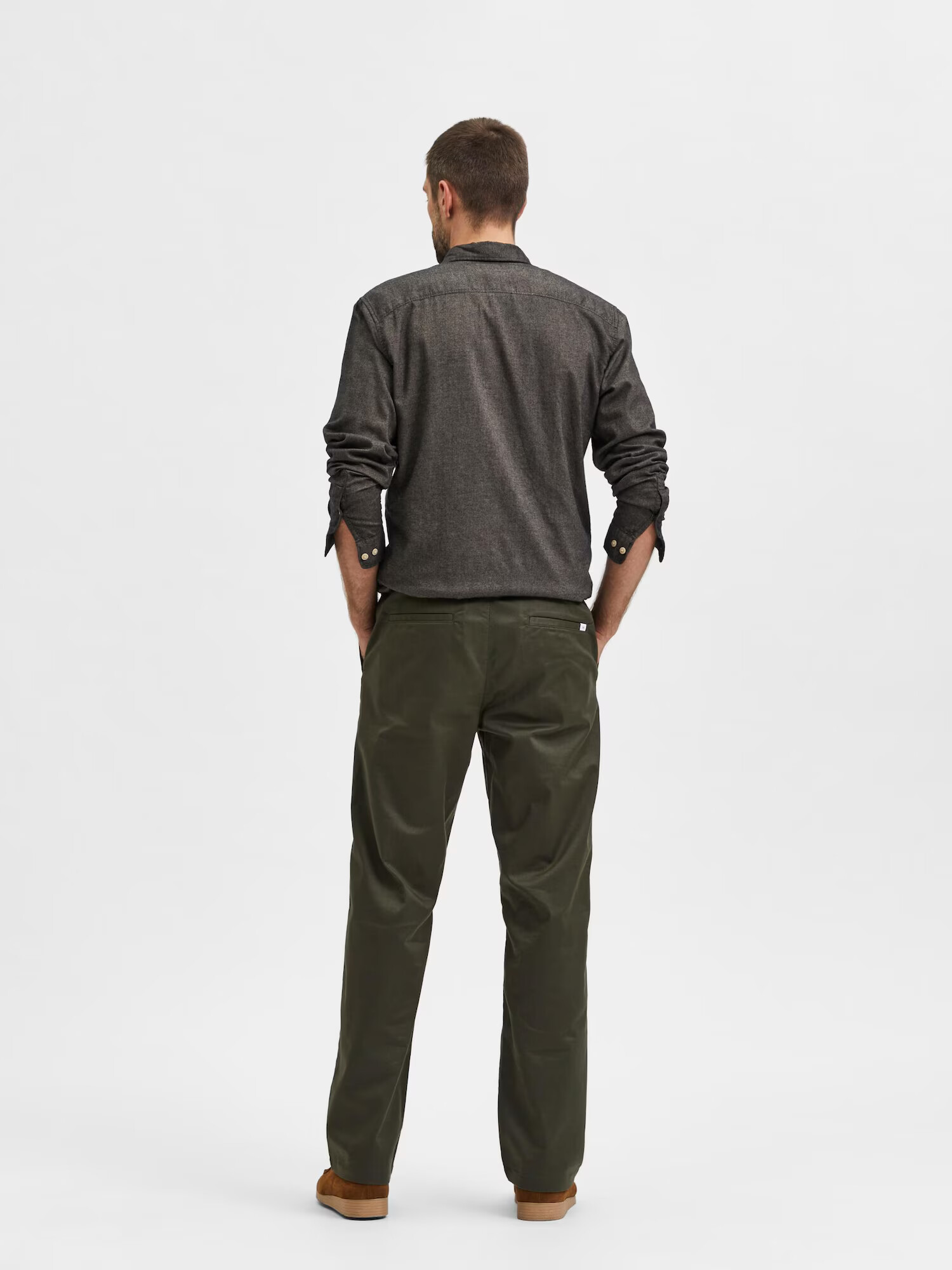 SELECTED HOMME Chino hlače 'Salford' temno zelena - Pepit.si