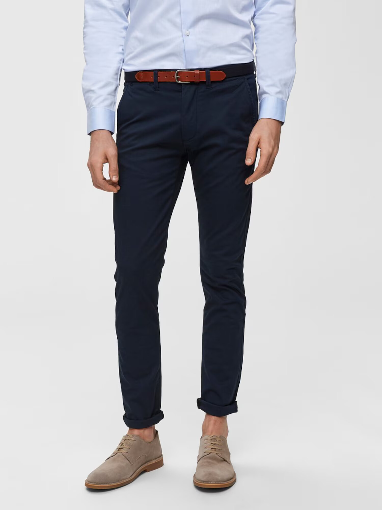 SELECTED HOMME Chino hlače 'SHHYARD SLIM FIT' mornarska - Pepit.si