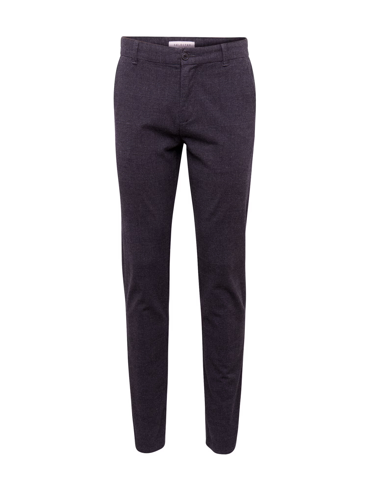 SELECTED HOMME Hlače na rob 'SLHSLIM-ARVAL DARK CHECK PANTS W' črna - Pepit.si