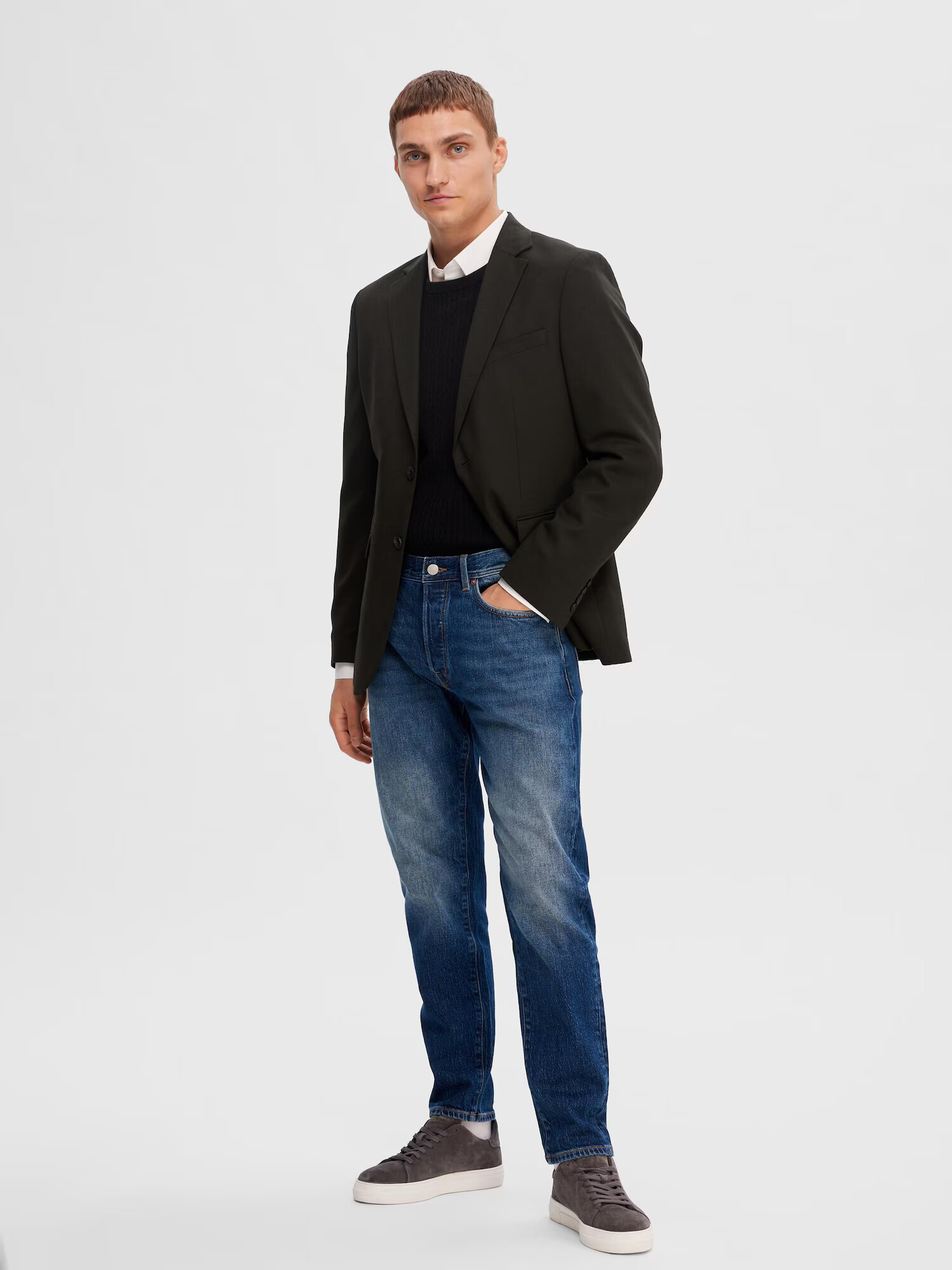 SELECTED HOMME Kavbojke 'TOBY' moder denim - Pepit.si