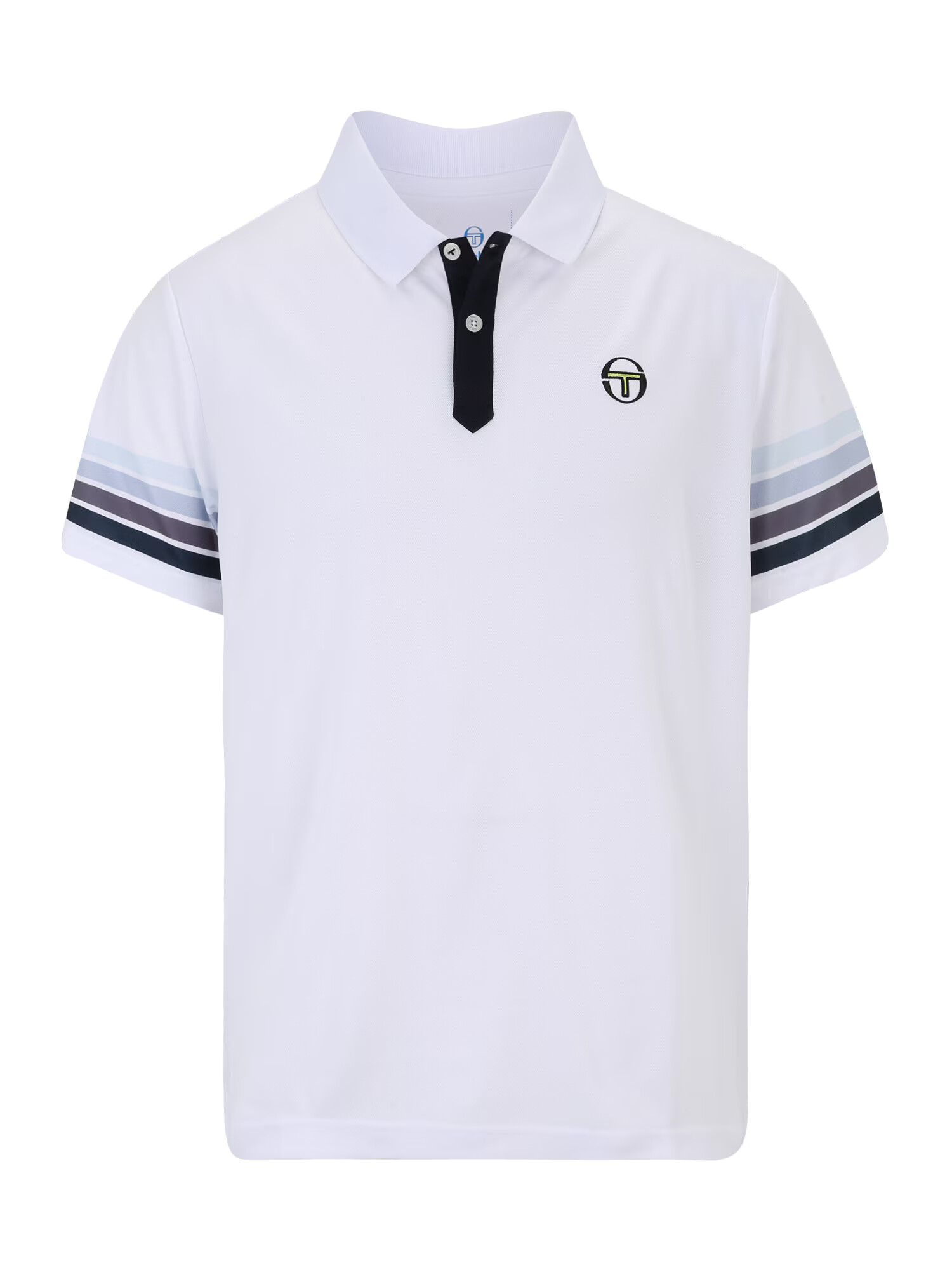 Sergio Tacchini Funkcionalna majica 'CASORIA' marine / svetlo modra / rumena / jagoda / bela - Pepit.si