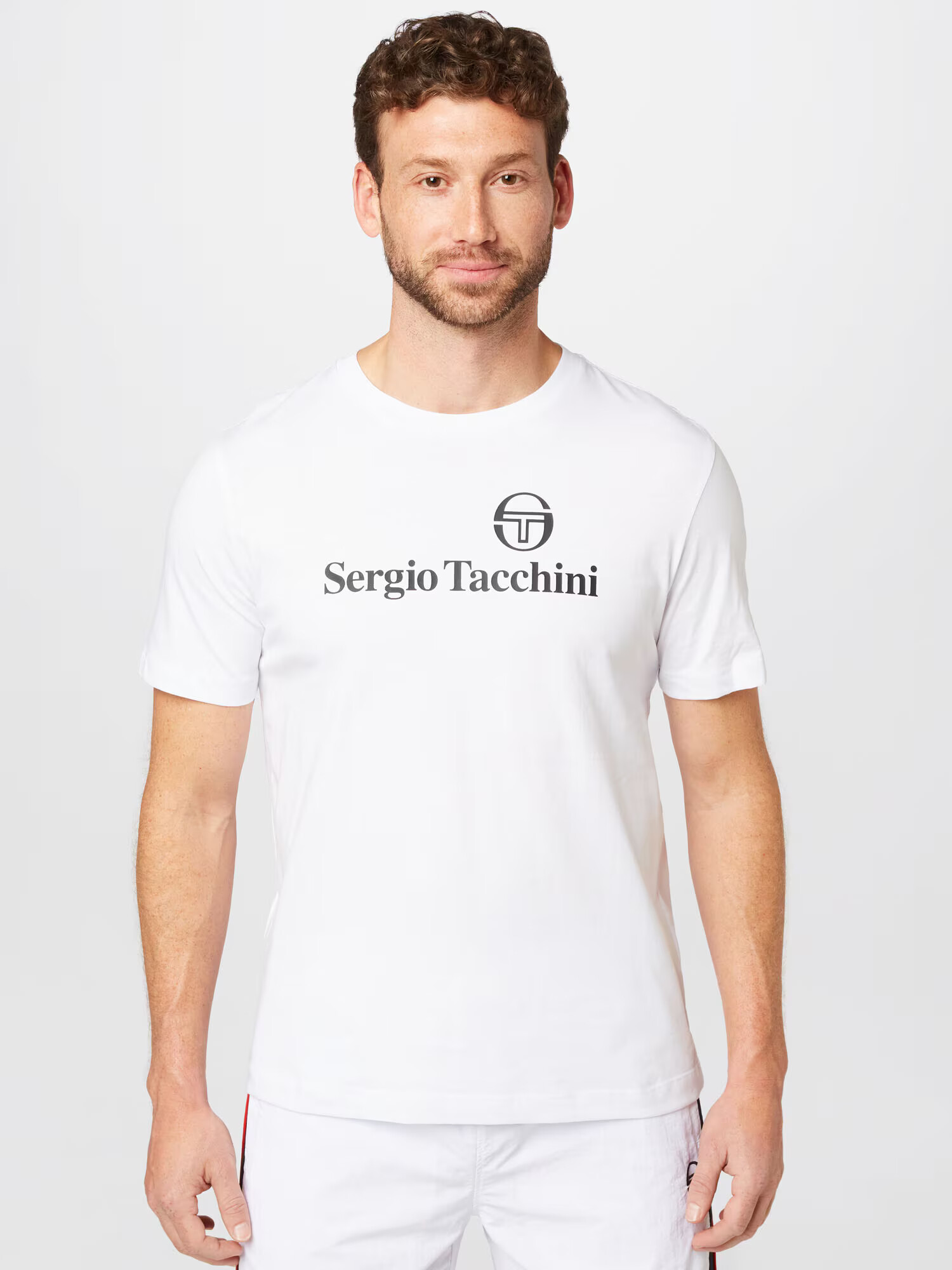 Sergio Tacchini Funkcionalna majica 'HERITAGE' črna / bela - Pepit.si