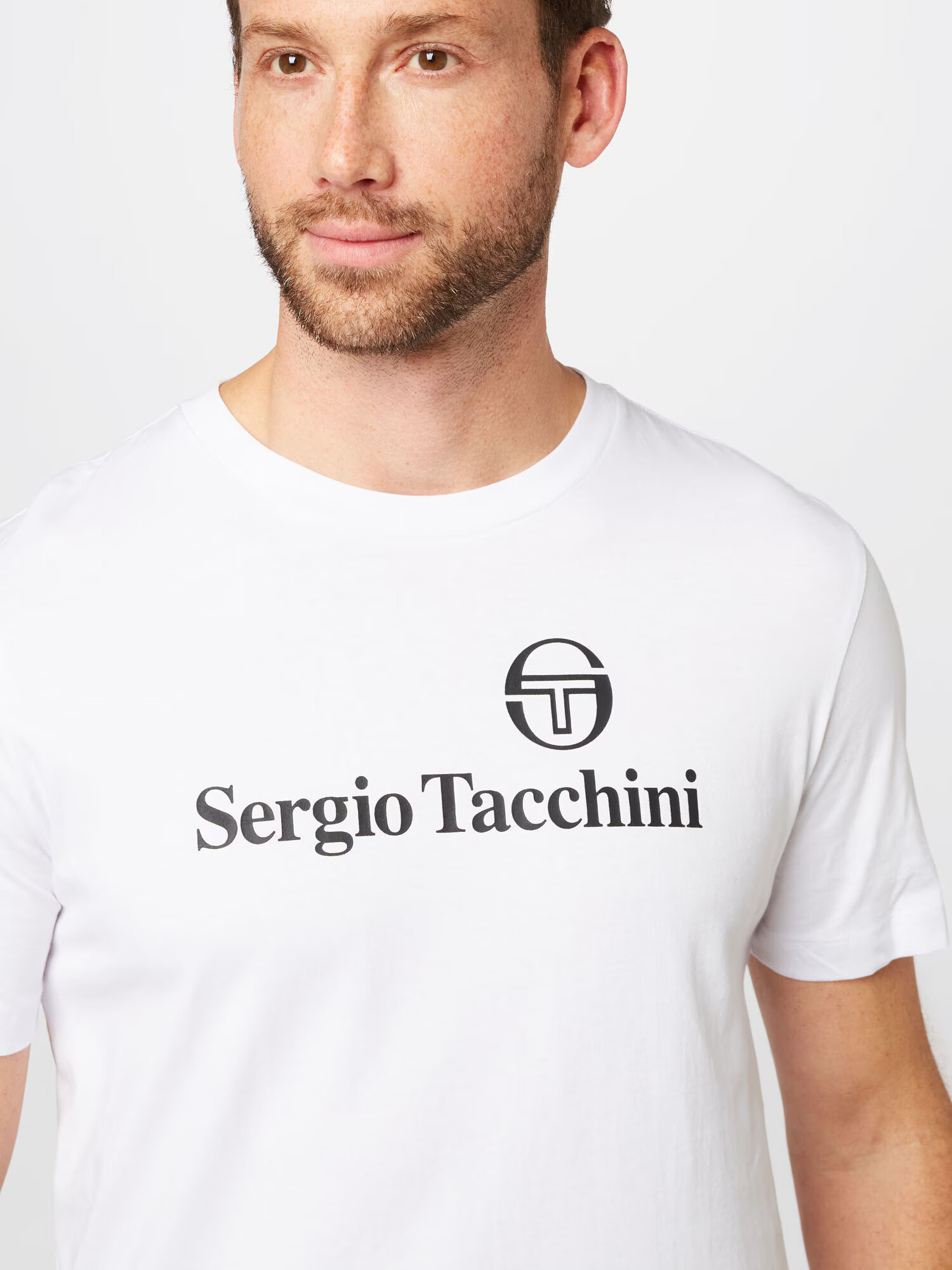 Sergio Tacchini Funkcionalna majica 'HERITAGE' črna / bela - Pepit.si