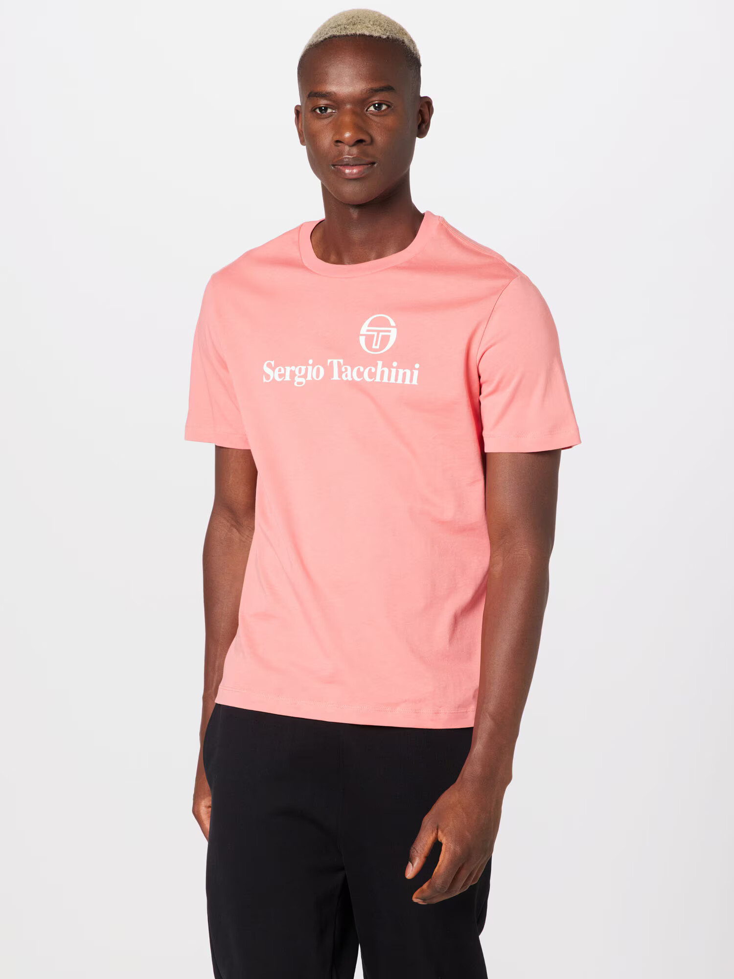 Sergio Tacchini Funkcionalna majica rosé / bela - Pepit.si