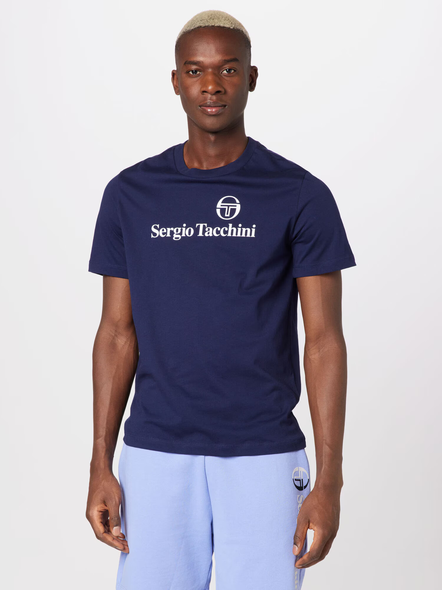 Sergio Tacchini Funkcionalna majica temno modra / bela - Pepit.si