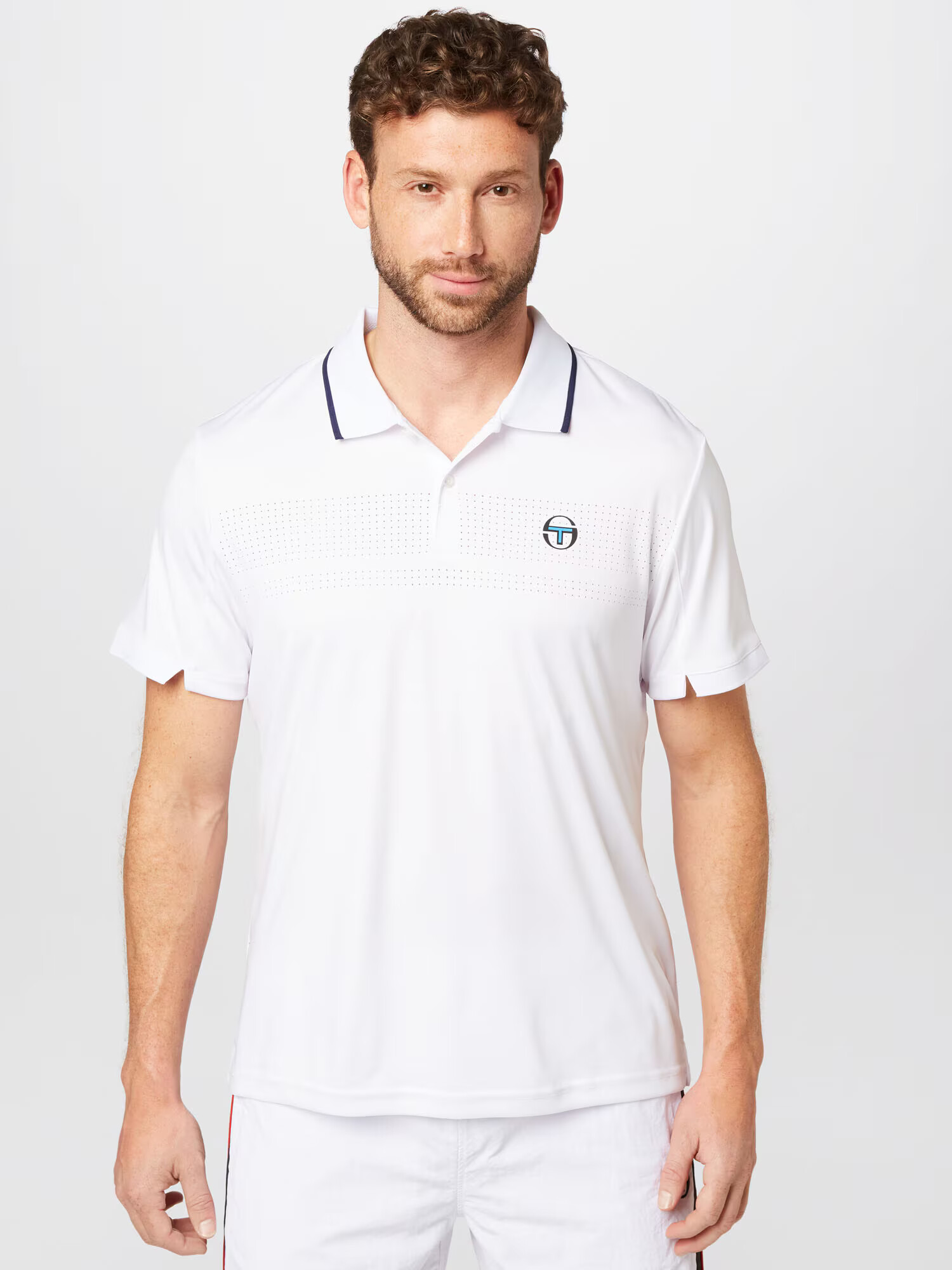 Sergio Tacchini Funkcionalna majica 'YOUNG LINE PRO' azur / temno modra / črna / bela - Pepit.si