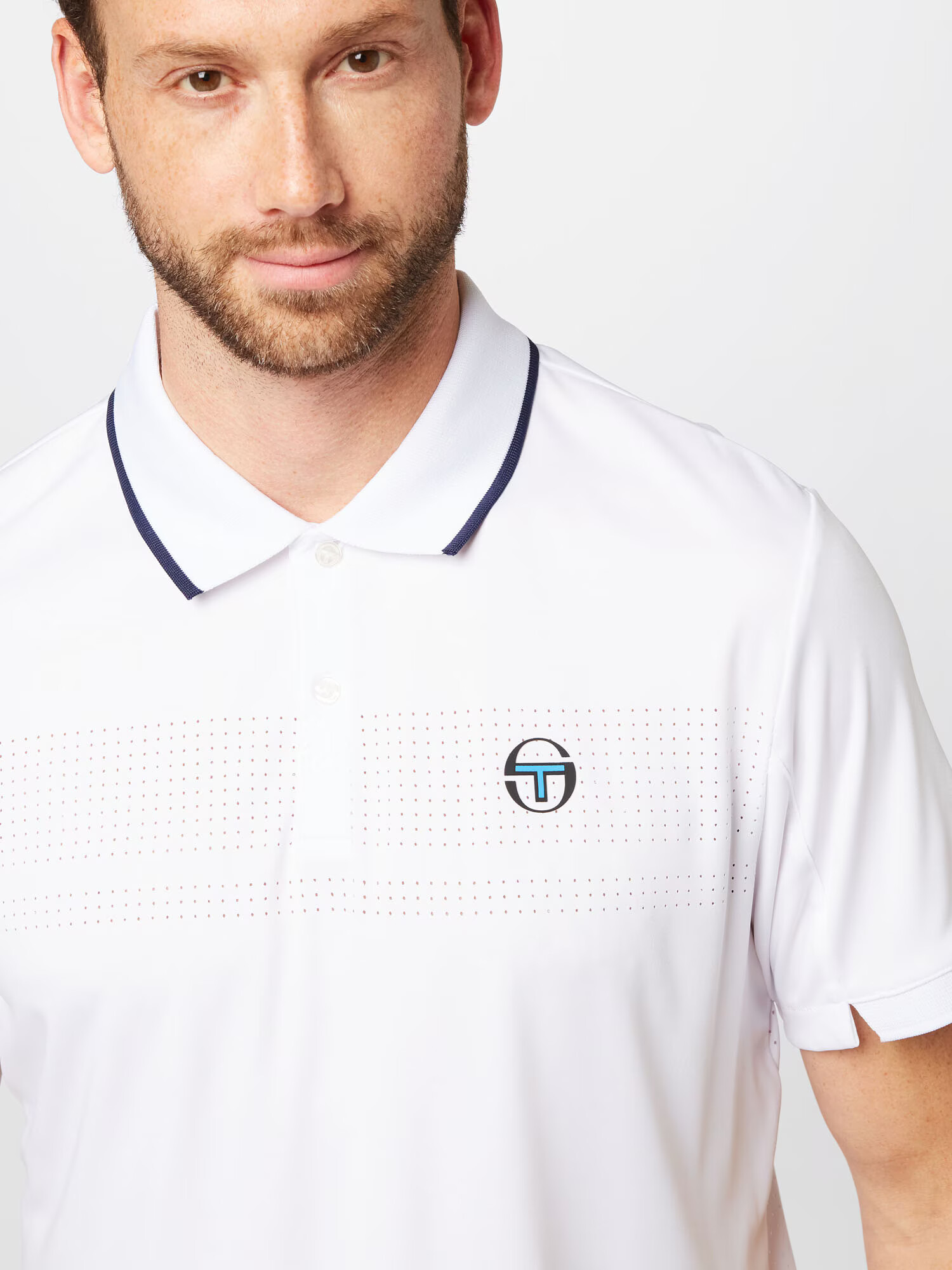 Sergio Tacchini Funkcionalna majica 'YOUNG LINE PRO' azur / temno modra / črna / bela - Pepit.si