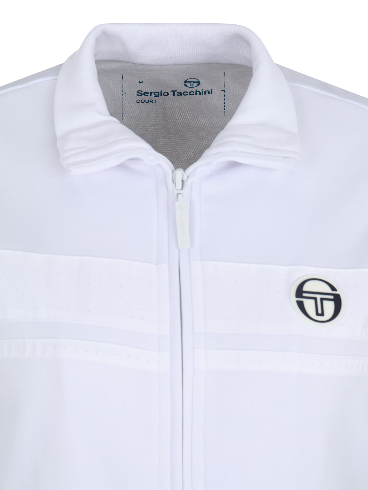 Sergio Tacchini Športna jopa na zadrgo črna / bela - Pepit.si