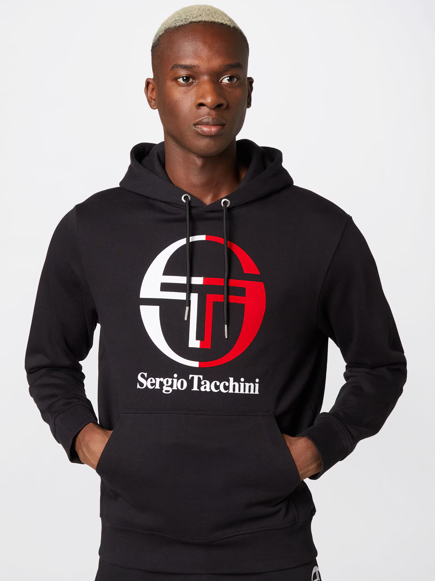 Sergio Tacchini Športna majica 'NEW IBERIS' rdeča / črna / bela - Pepit.si