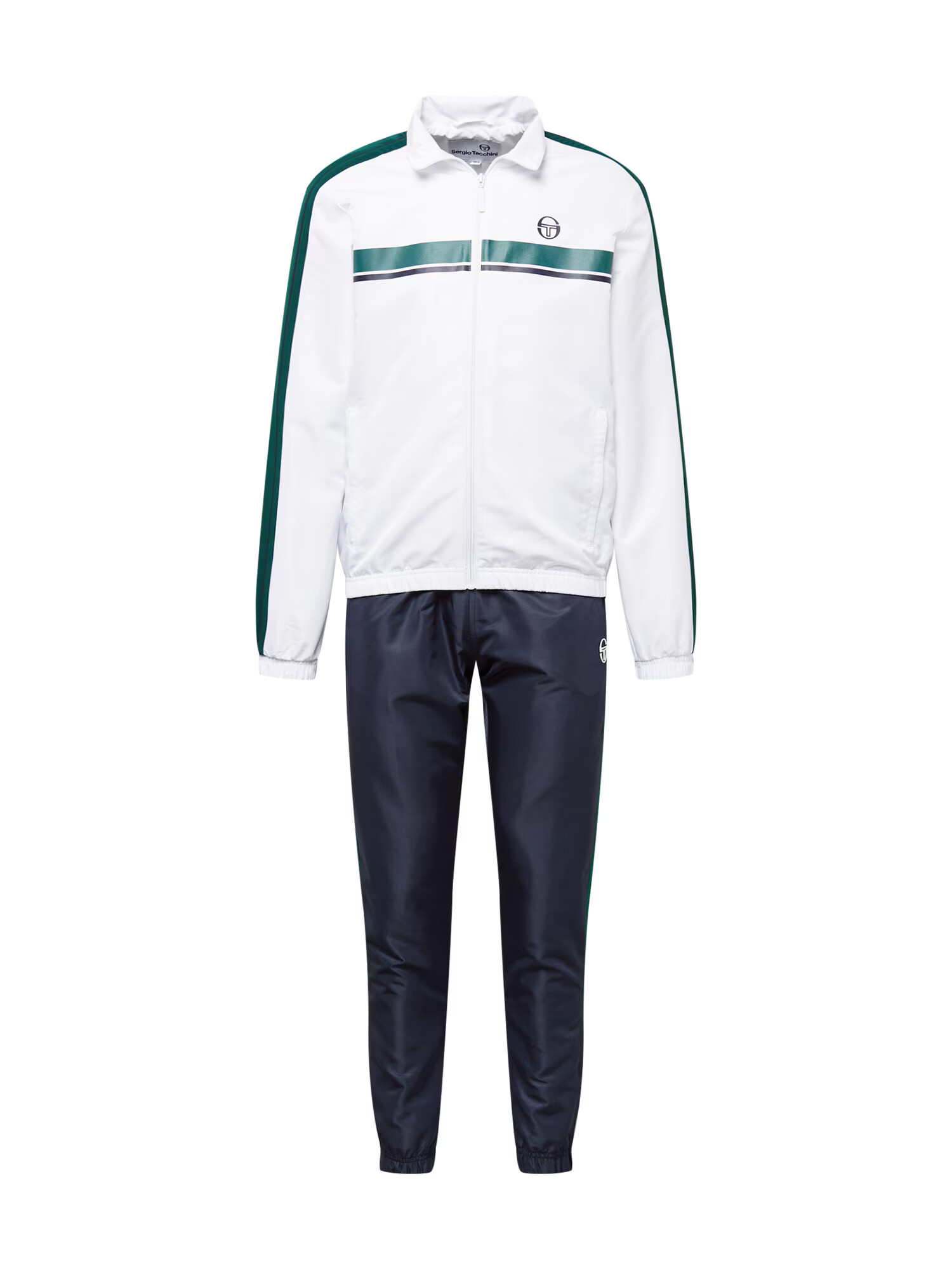 Sergio Tacchini Trenirka za tek 'AGAVE' mornarska / bela / petrol - Pepit.si