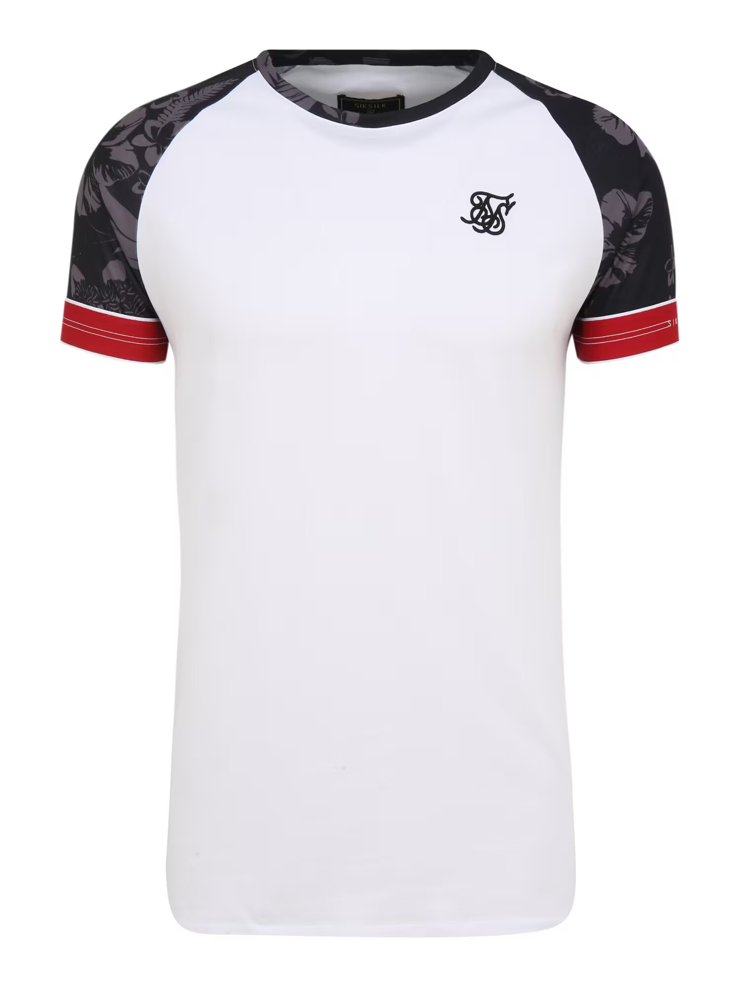 SikSilk Majica bela / grafit / siva / rdeča - Pepit.si