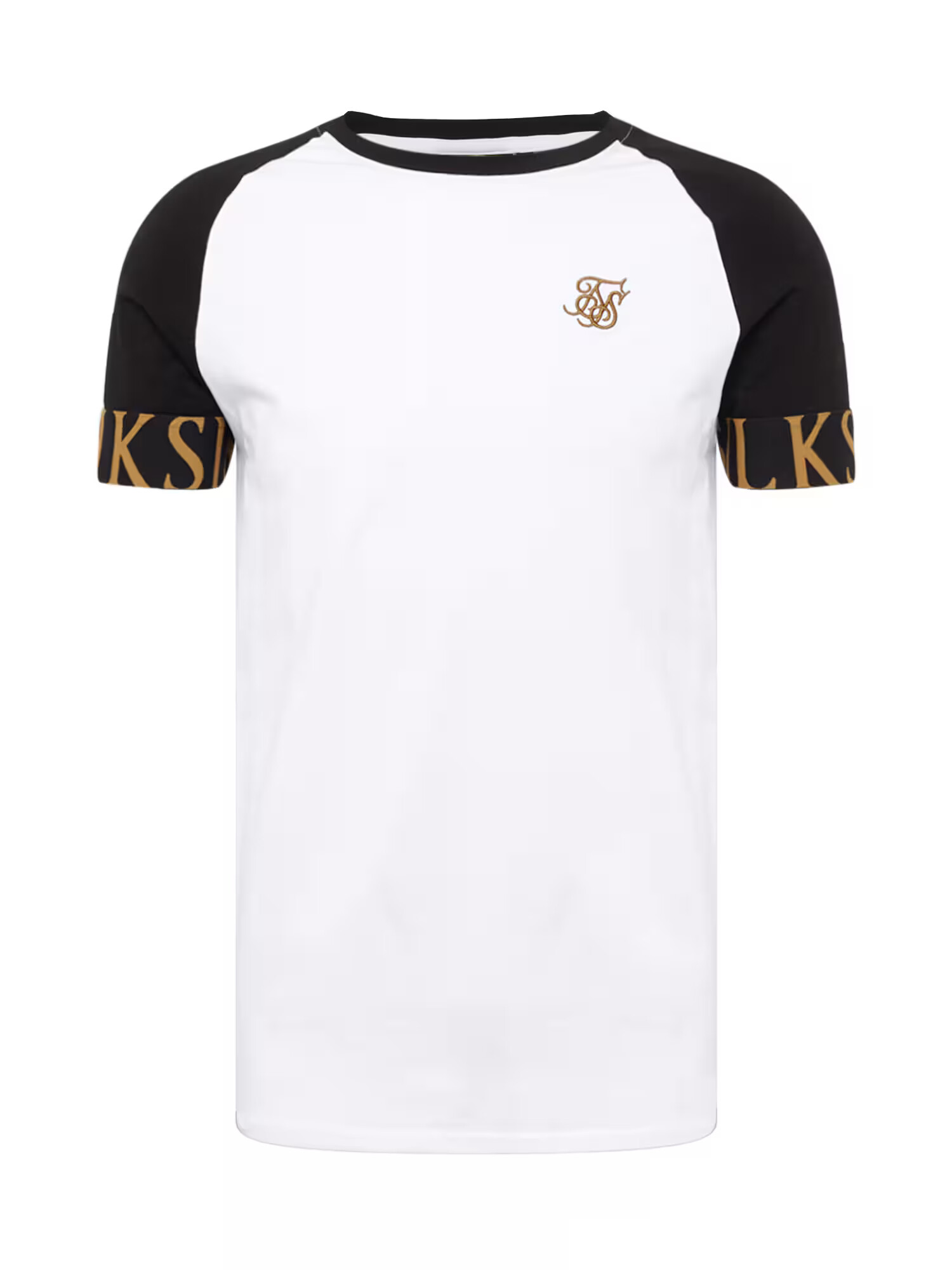 SikSilk Majica bronasta / črna / bela - Pepit.si