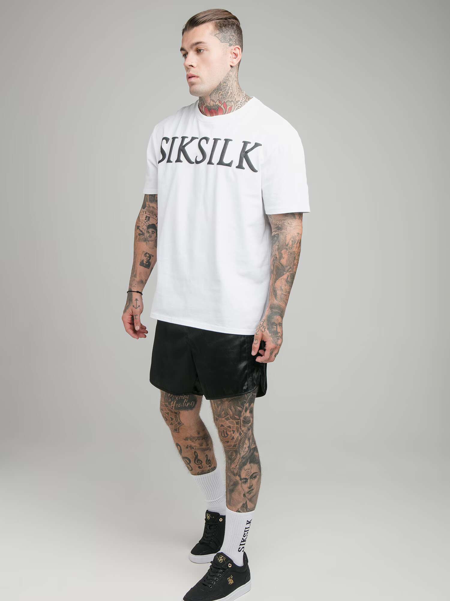 SikSilk Majica črna / bela - Pepit.si