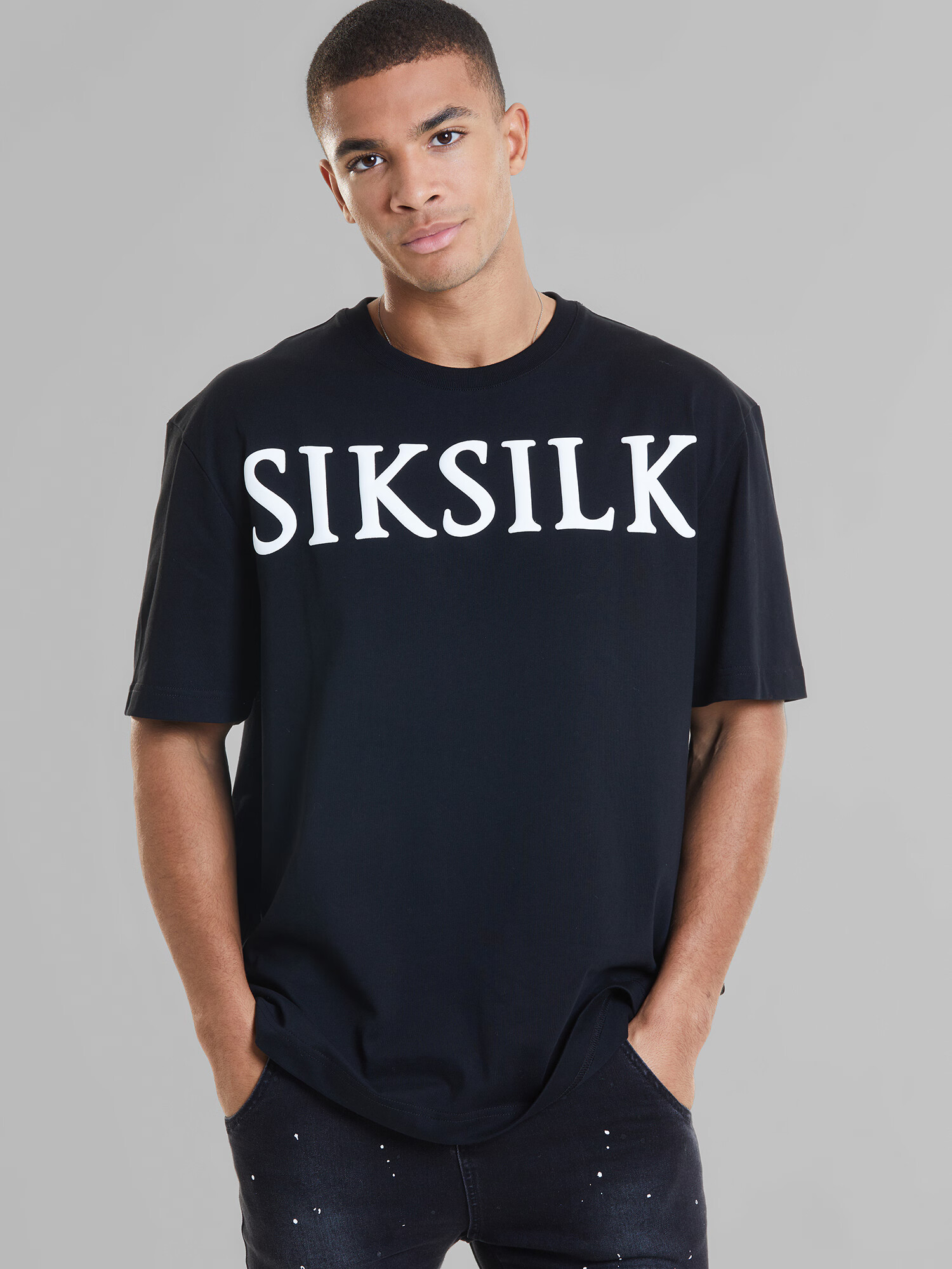 SikSilk Majica črna / bela - Pepit.si