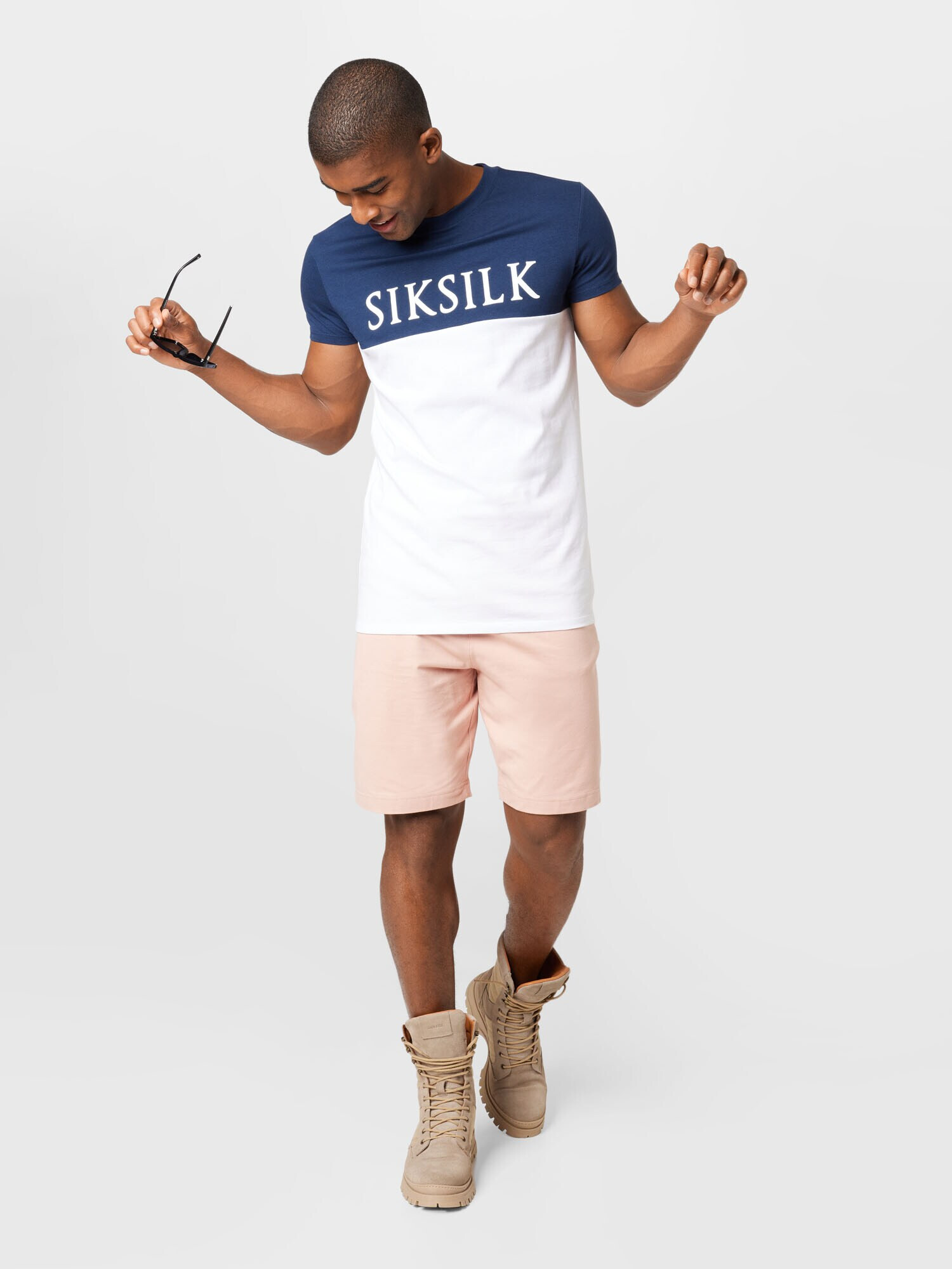 SikSilk Majica mornarska / bela - Pepit.si