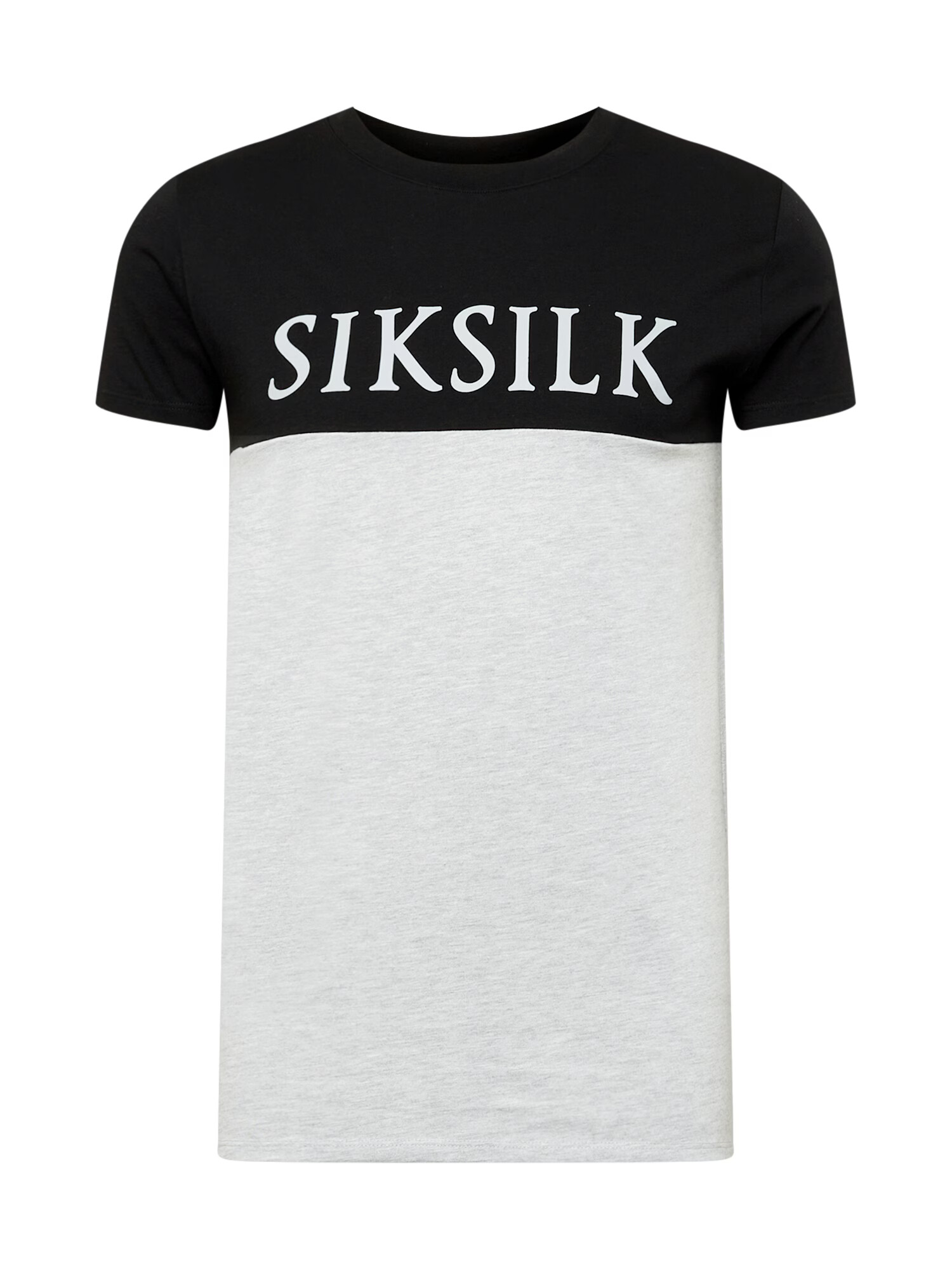 SikSilk Majica pegasto siva / črna / bela - Pepit.si