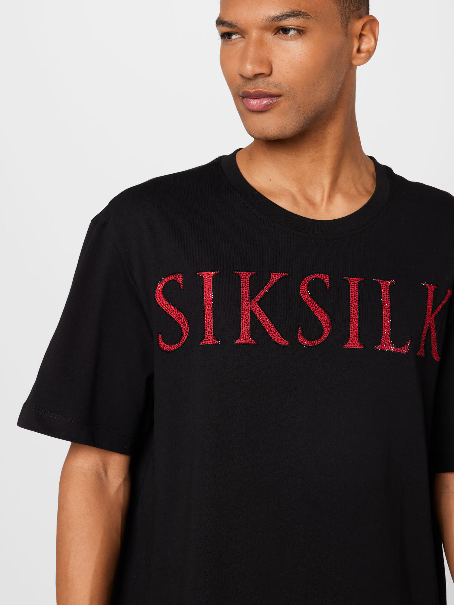 SikSilk Majica rdeča / črna - Pepit.si